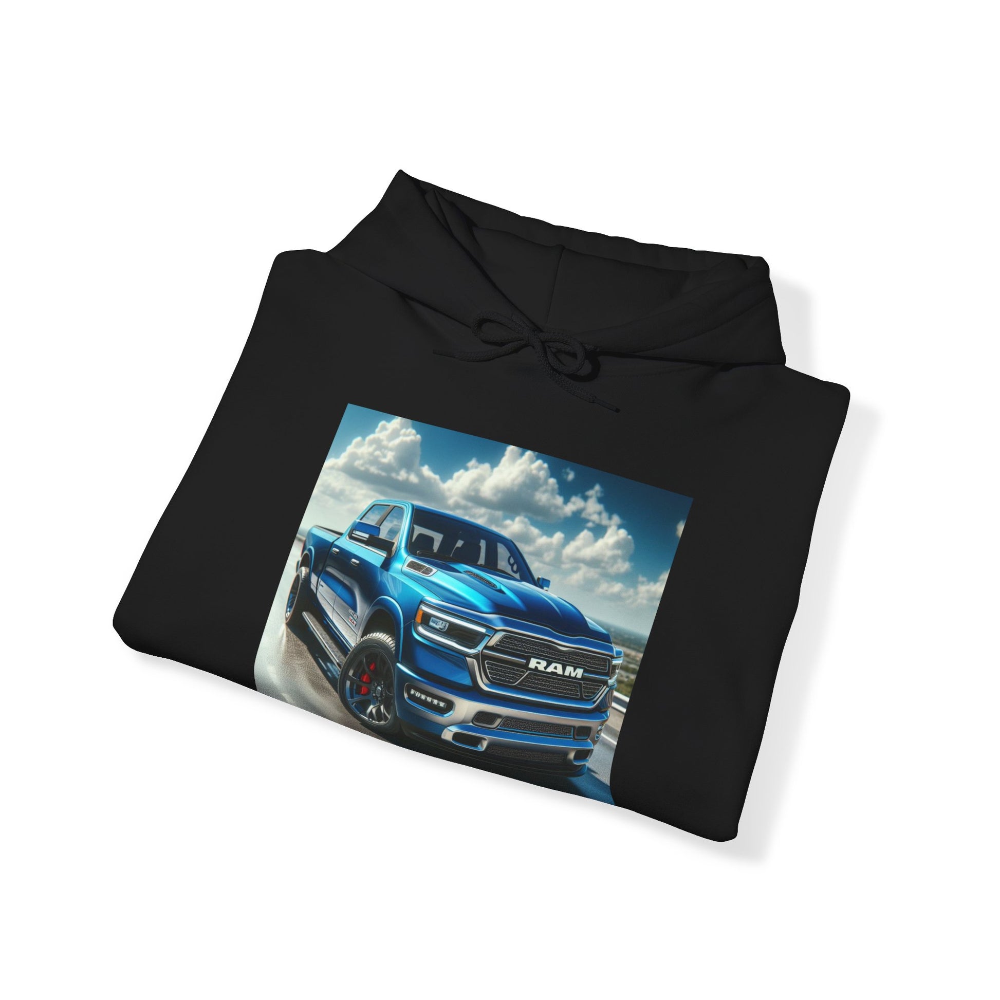 Blue Dodge Ram Hoodie Hoodie Printify
