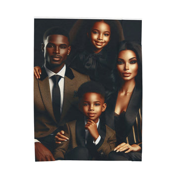 Family Portrait Plush Blanket All Over Prints Printify 60" × 80"