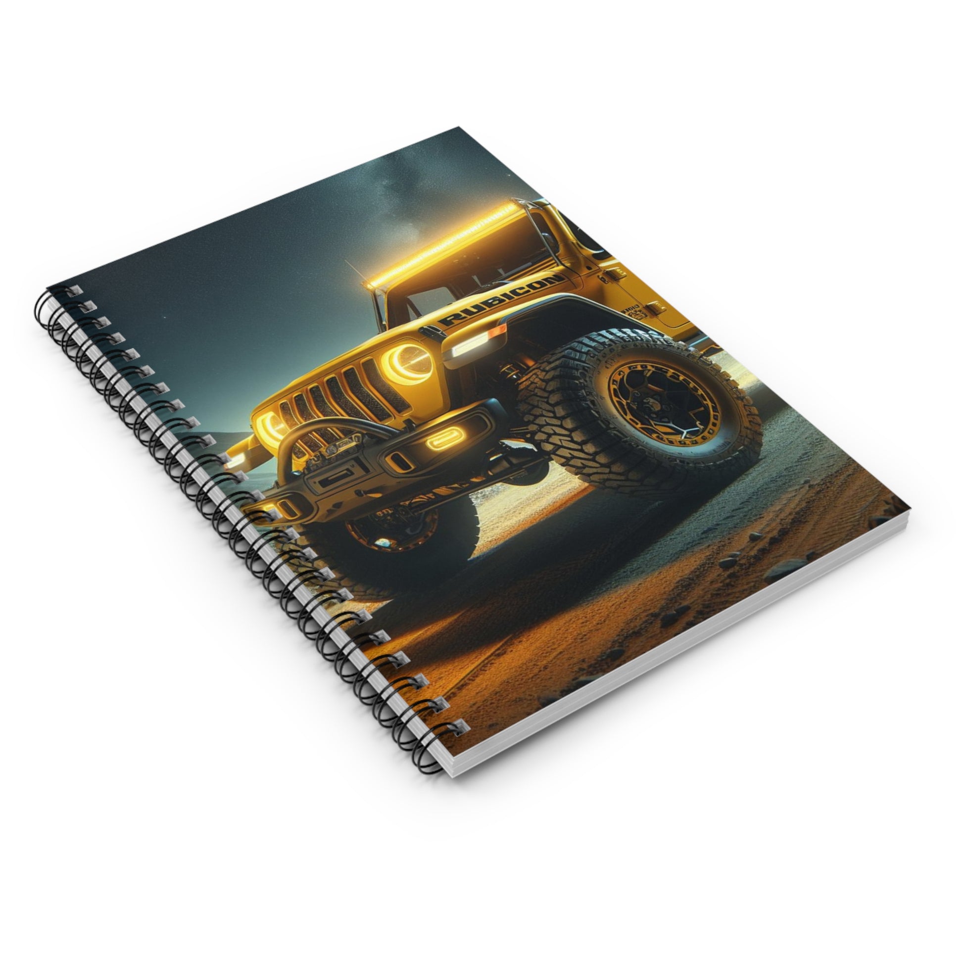 Yellow Rubicon Spiral Notebook Paper products Printify