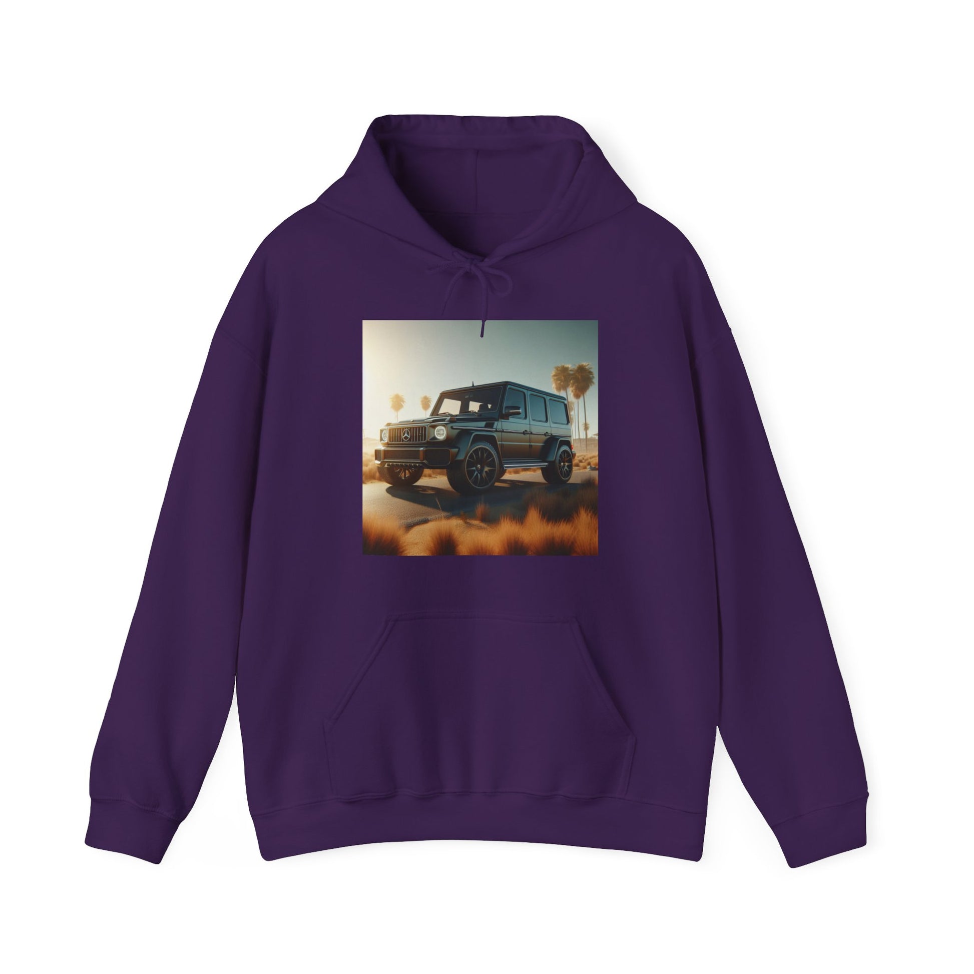 Black G-Wagon Hoodie Hoodie Printify Purple S