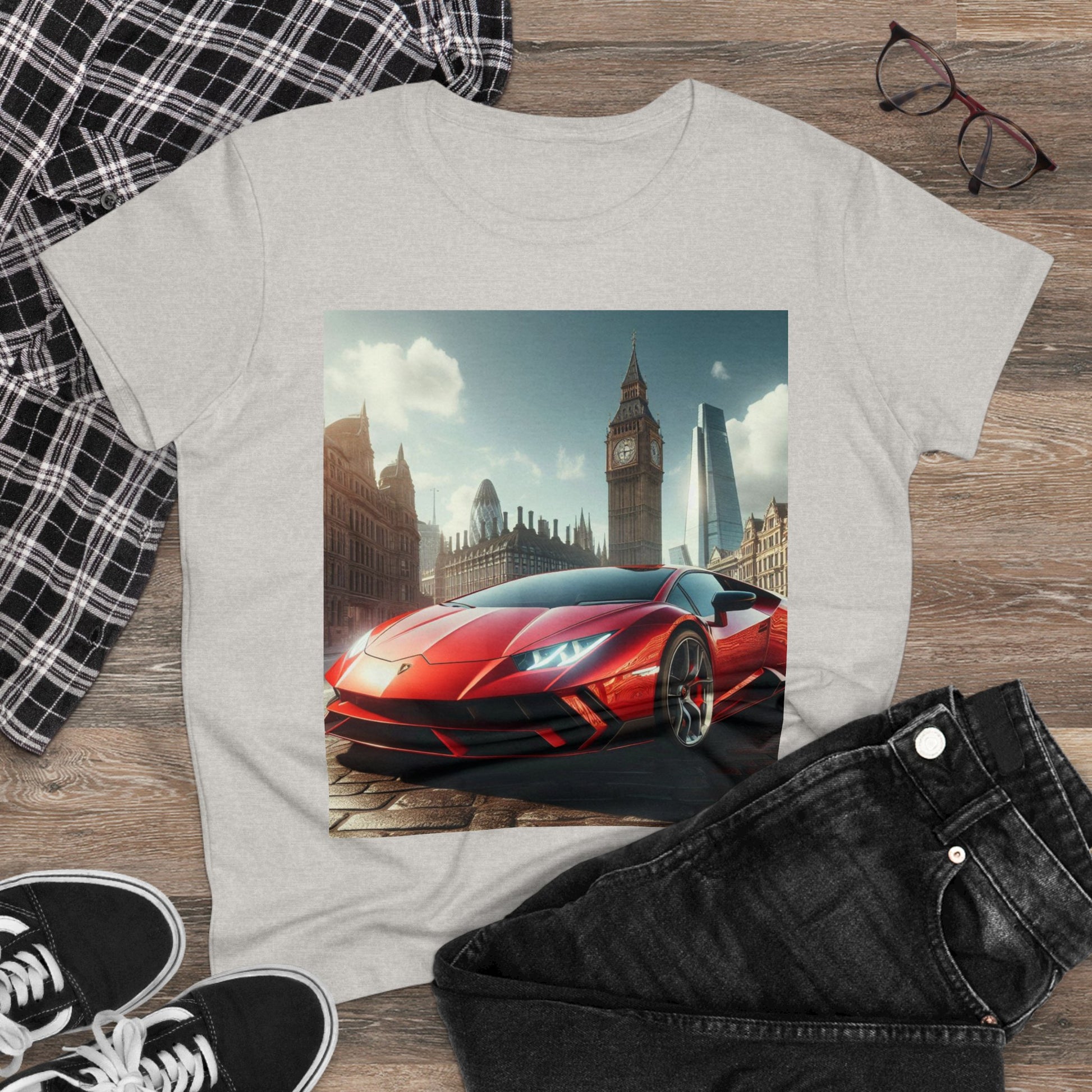 Red Lamborghini T-Shirt T-Shirt Printify