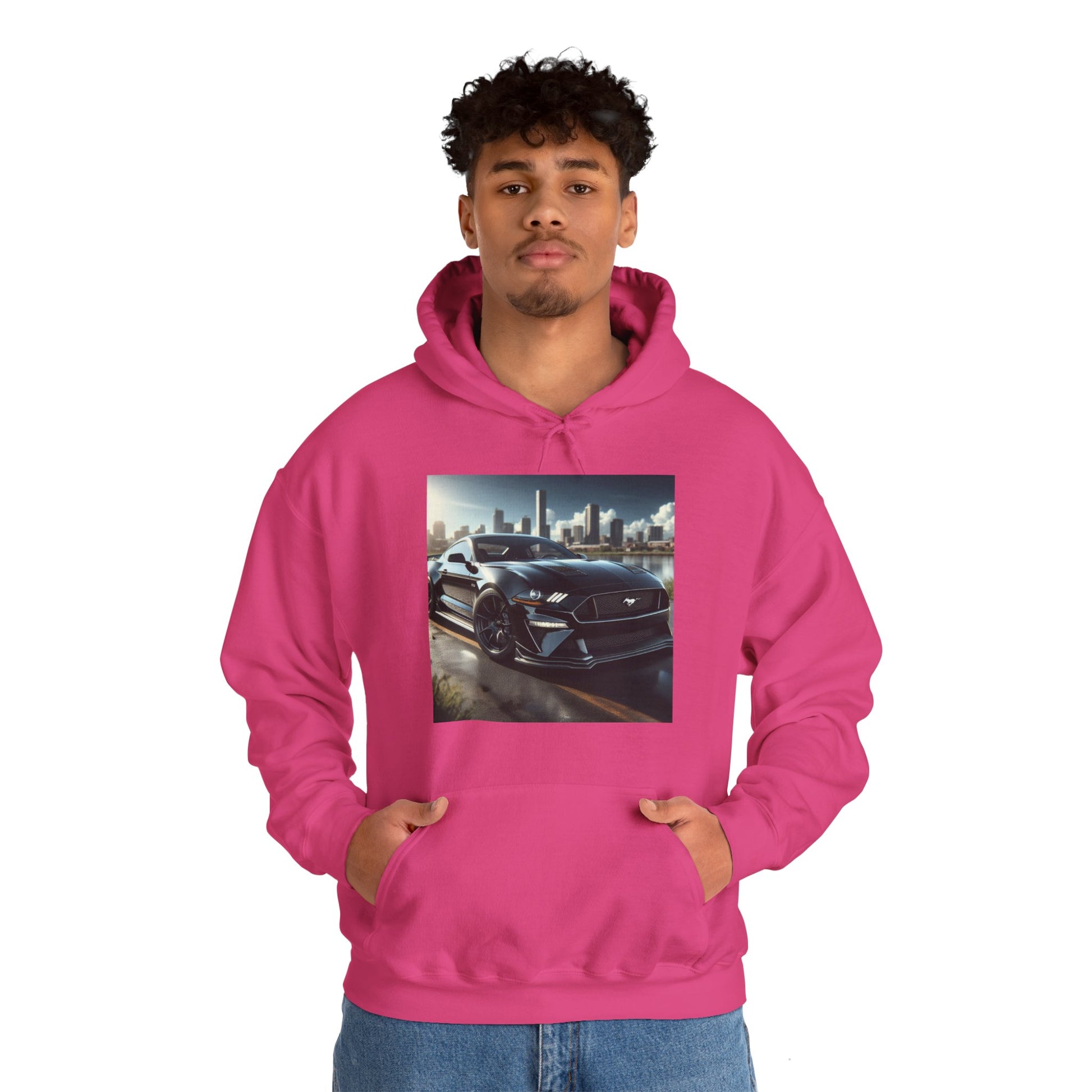 Black Mustang Hoodie Hoodie Printify