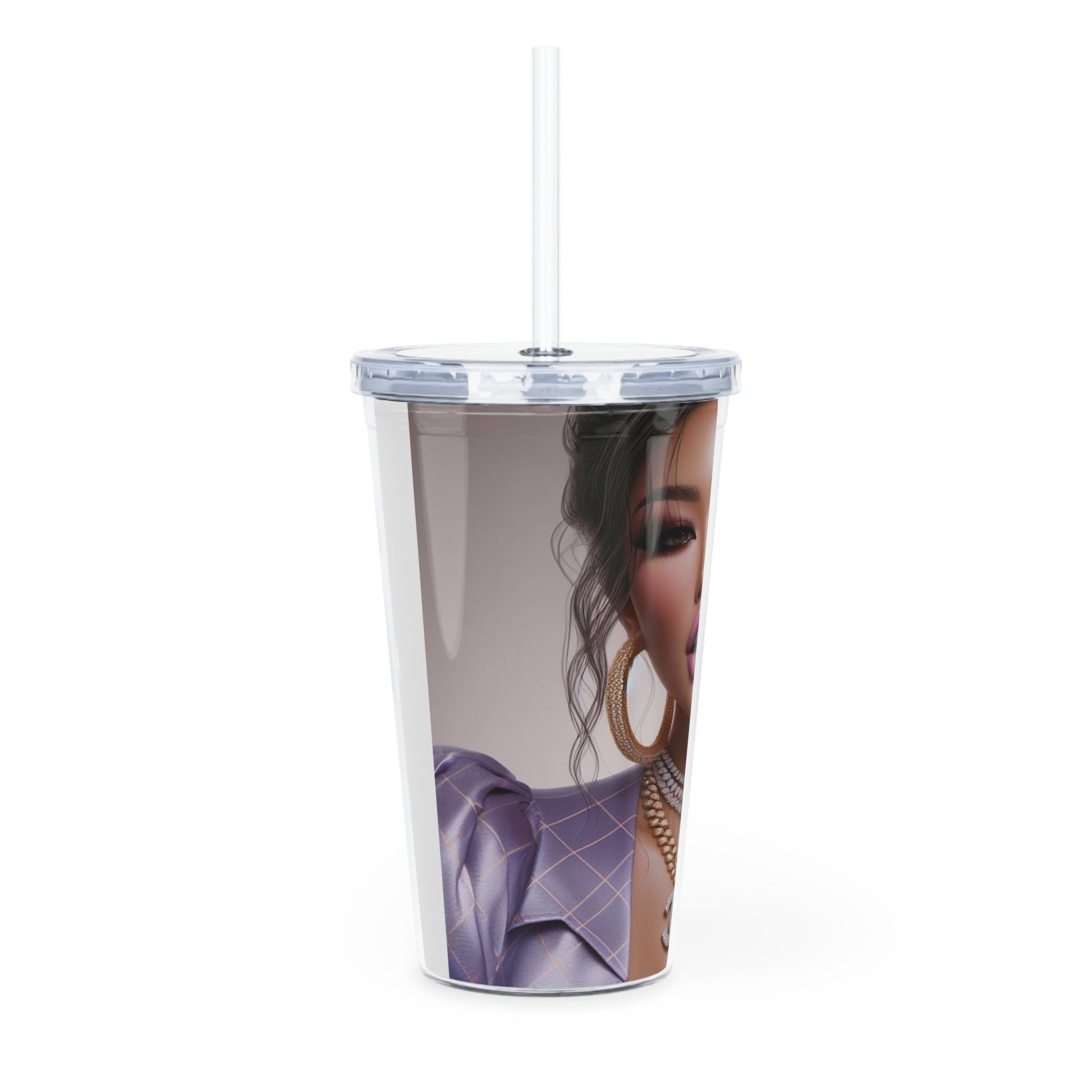 Gloss Up Tumbler with Straw Mug Printify