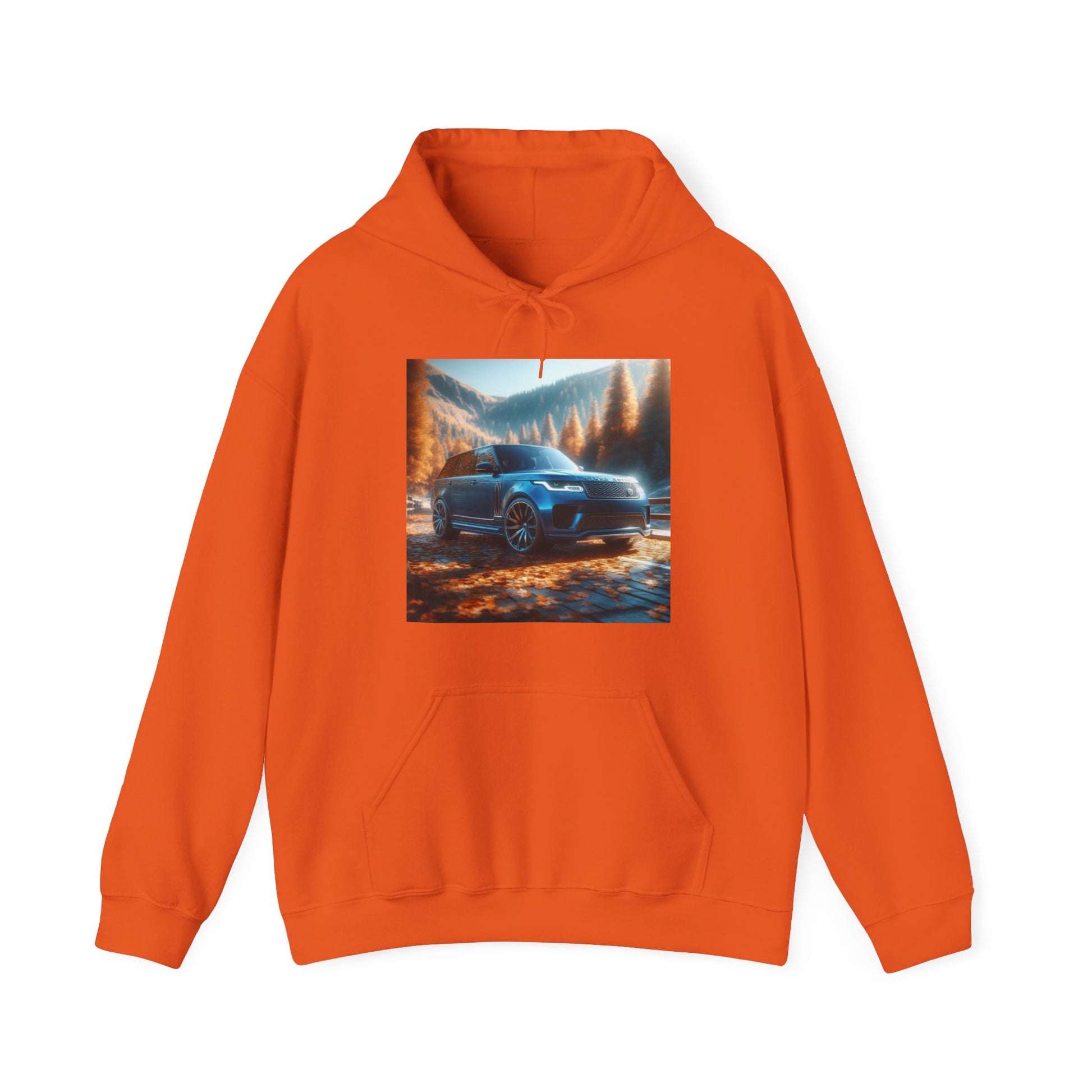Blue Range Rover Hoodie Hoodie Printify Orange S