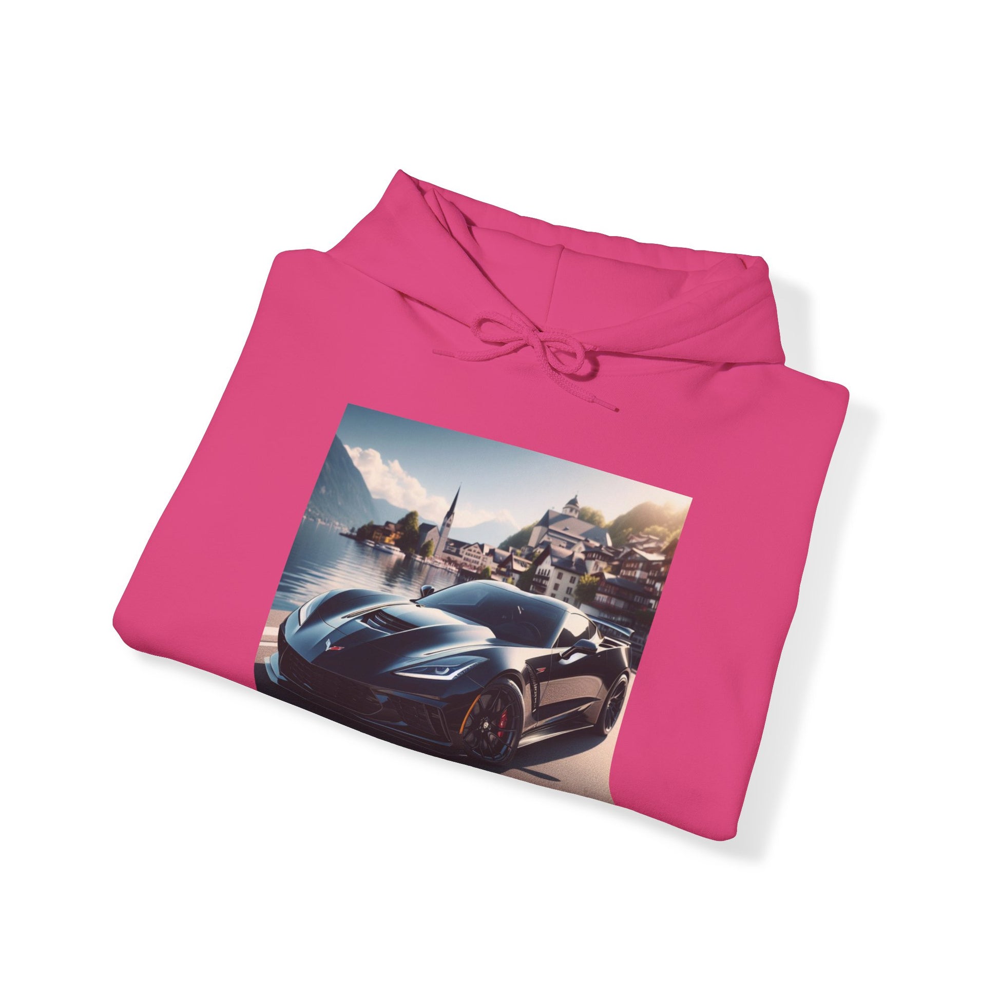 Black Corvette Hoodie Hoodie Printify