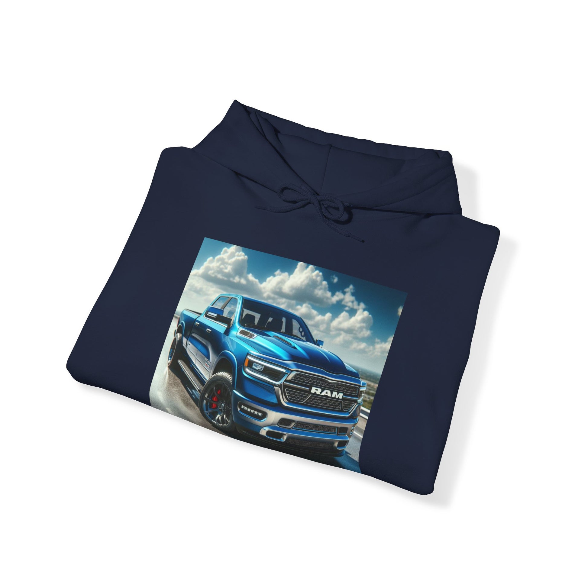 Blue Dodge Ram Hoodie Hoodie Printify