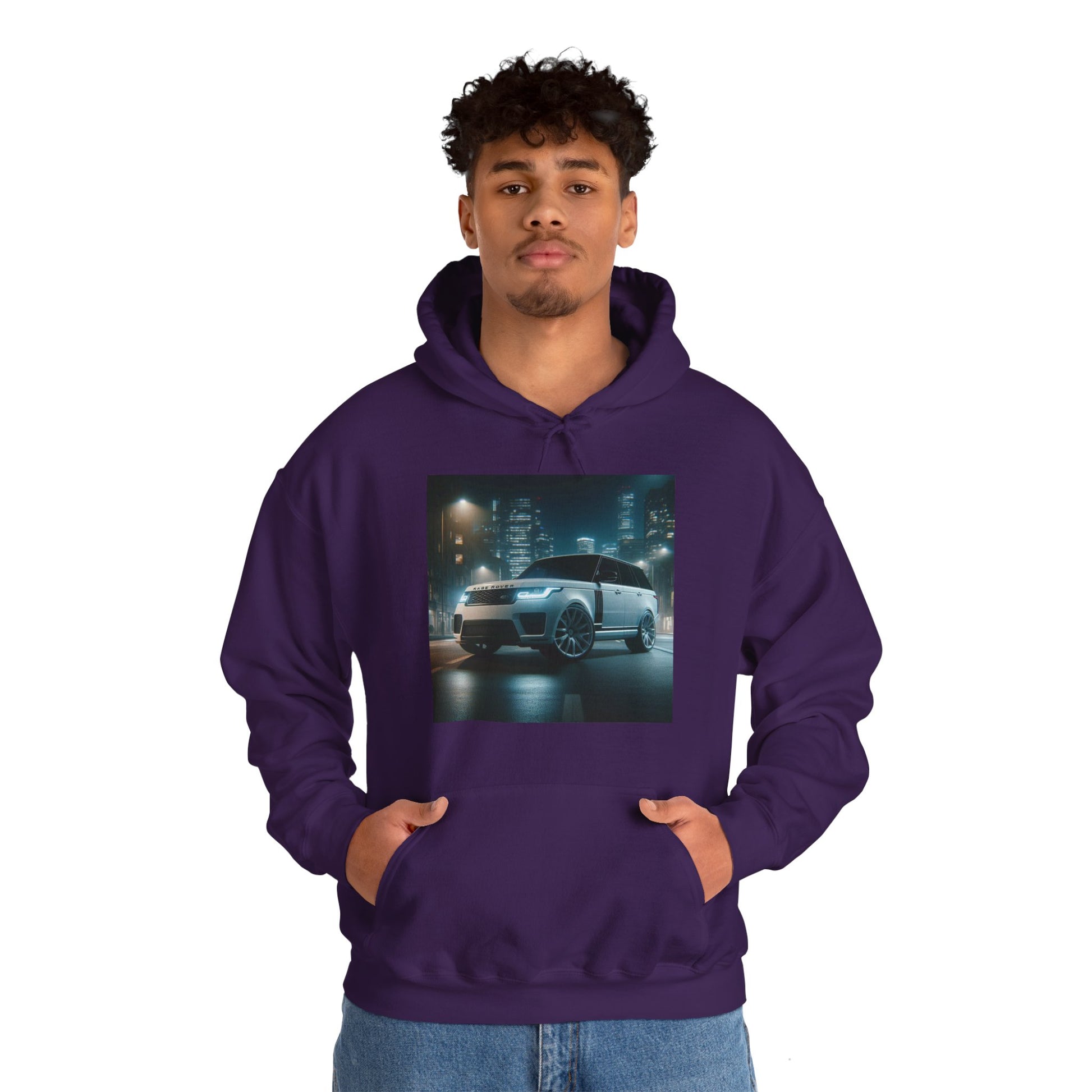 White Range Rover Hoodie Hoodie Printify