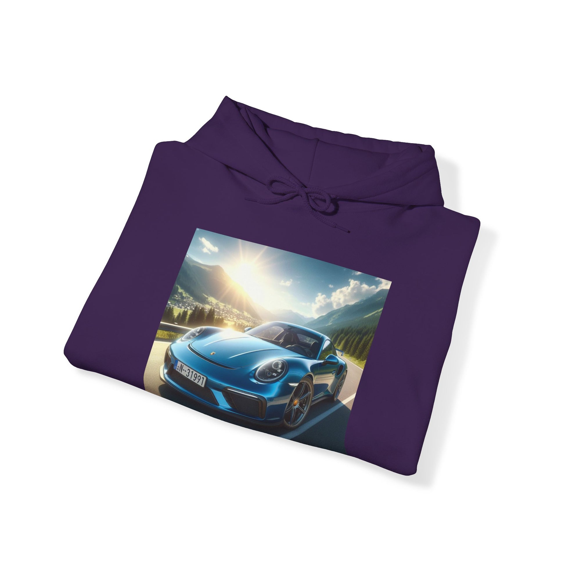 Blue Porsche Hoodie Hoodie Printify