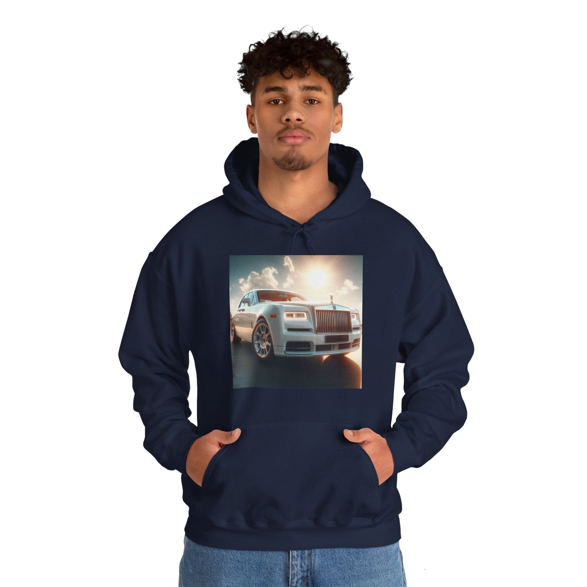 White Rolls Royce Hoodie Hoodie Printify