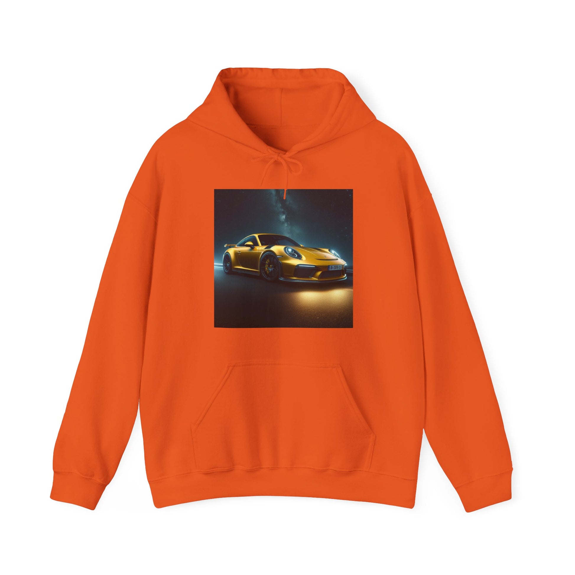 Yellow Porsche Hoodie Hoodie Printify Orange S