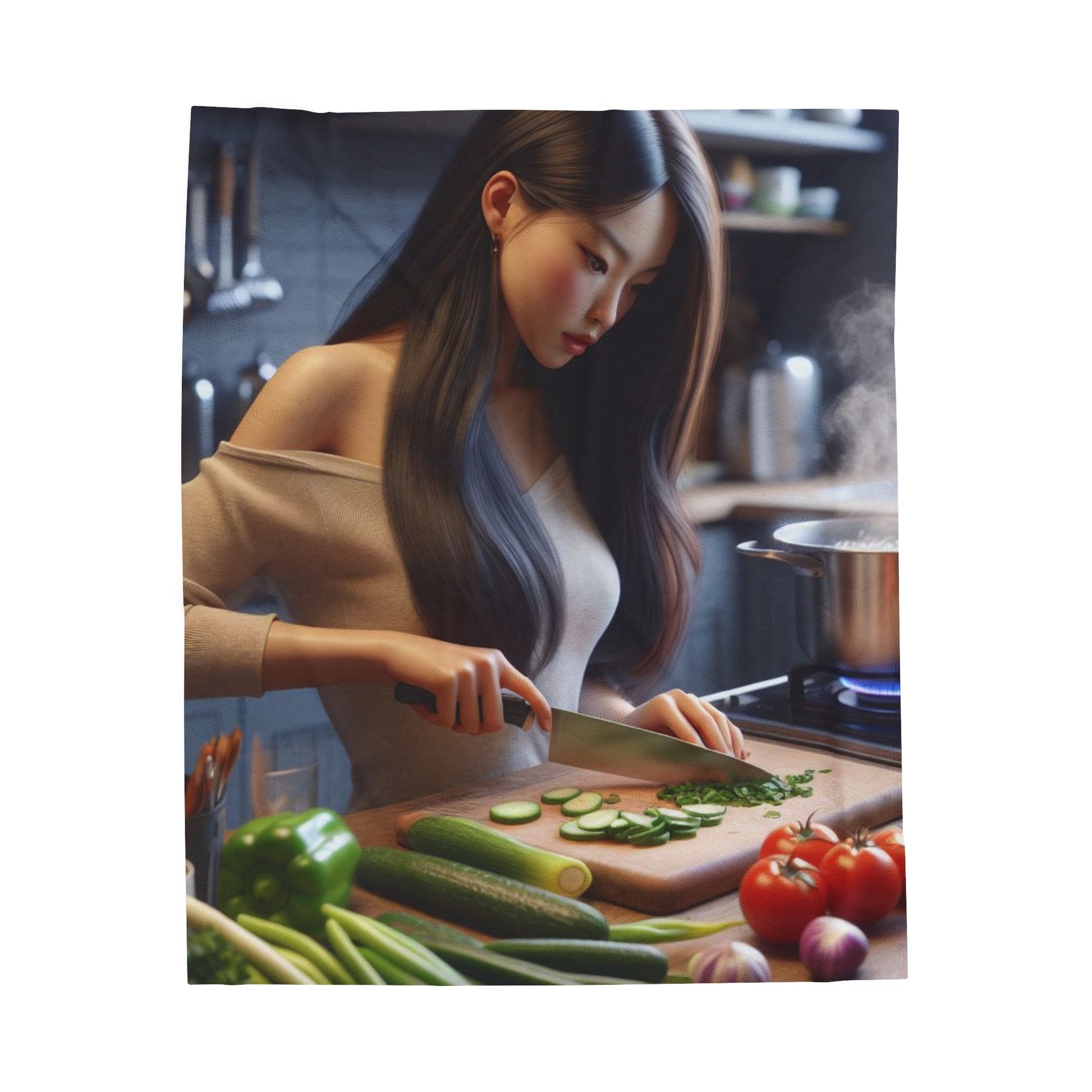 Dinner Time Plush Blanket All Over Prints Printify 50" × 60"