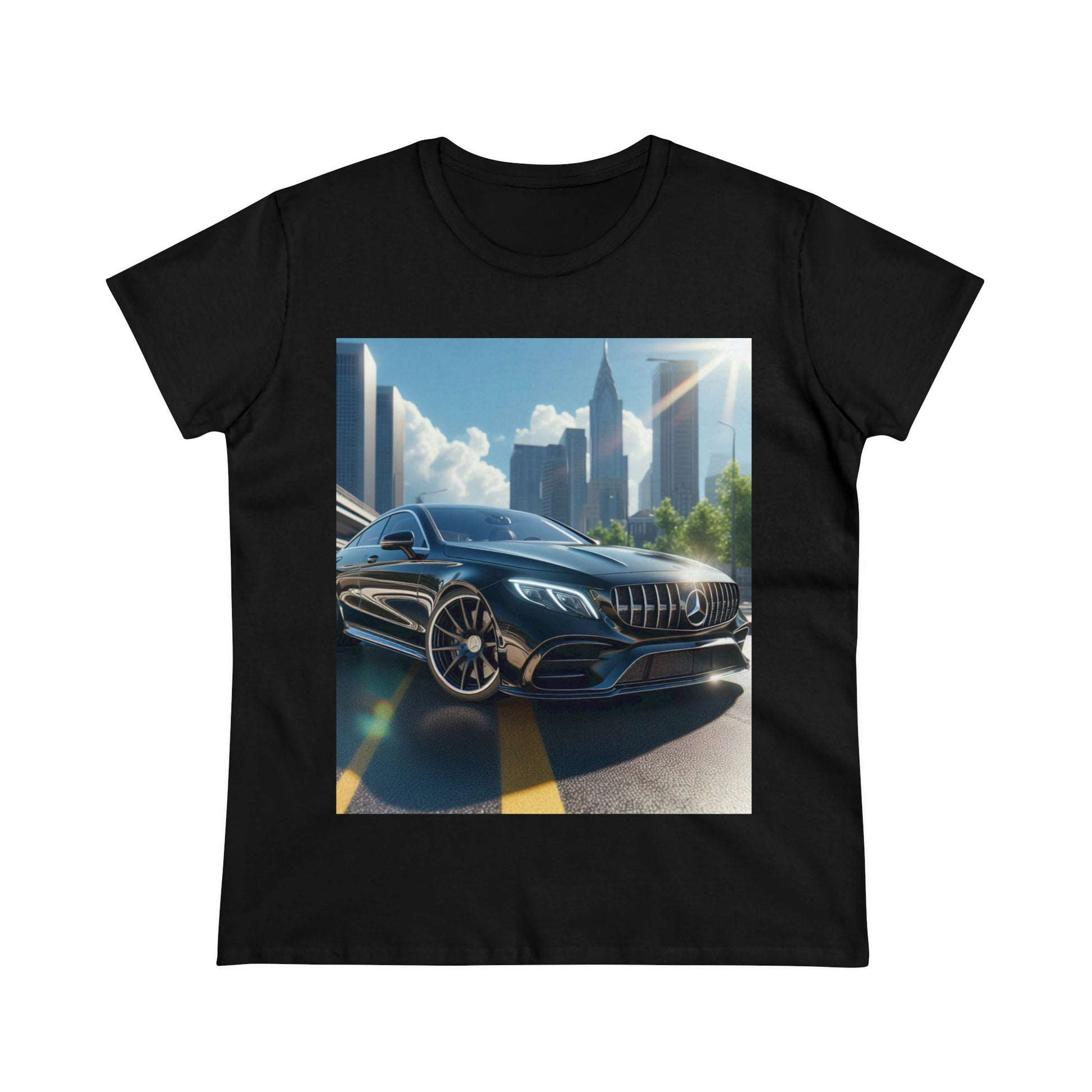 Black Mercedes T-Shirt T-Shirt Printify Black S