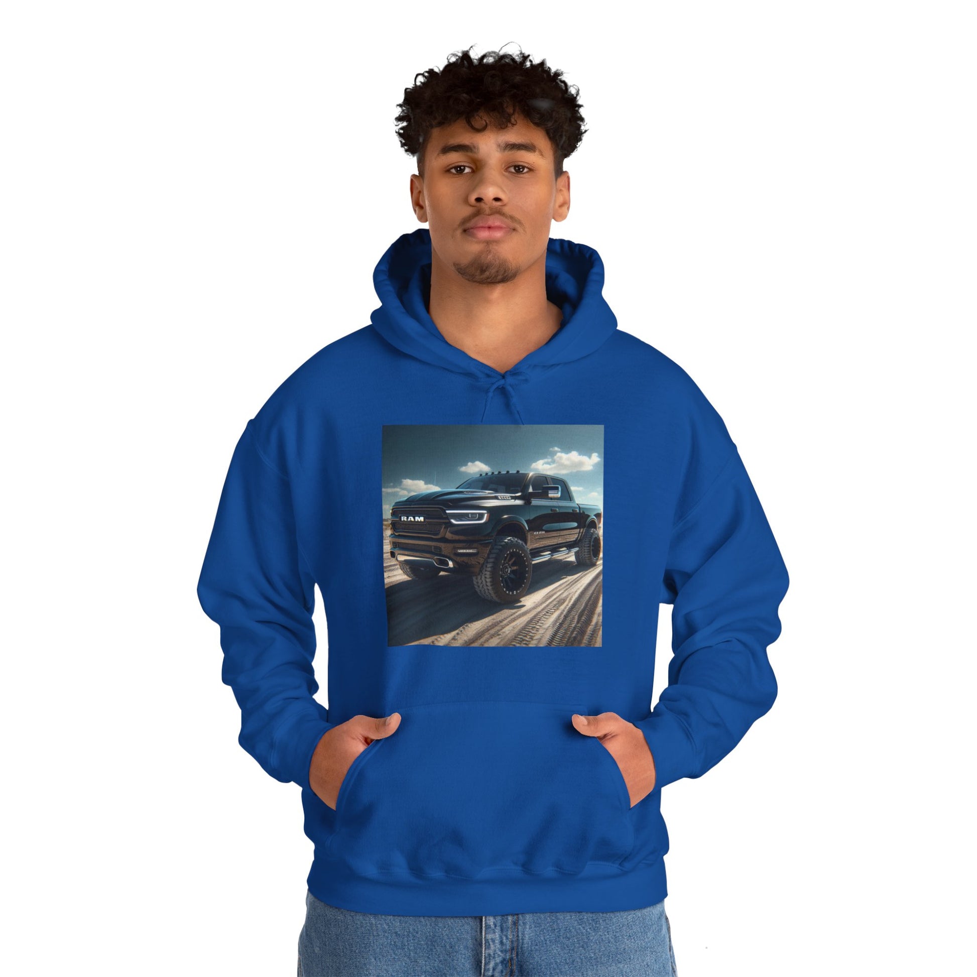 Black Dodge Ram Hoodie Hoodie Printify