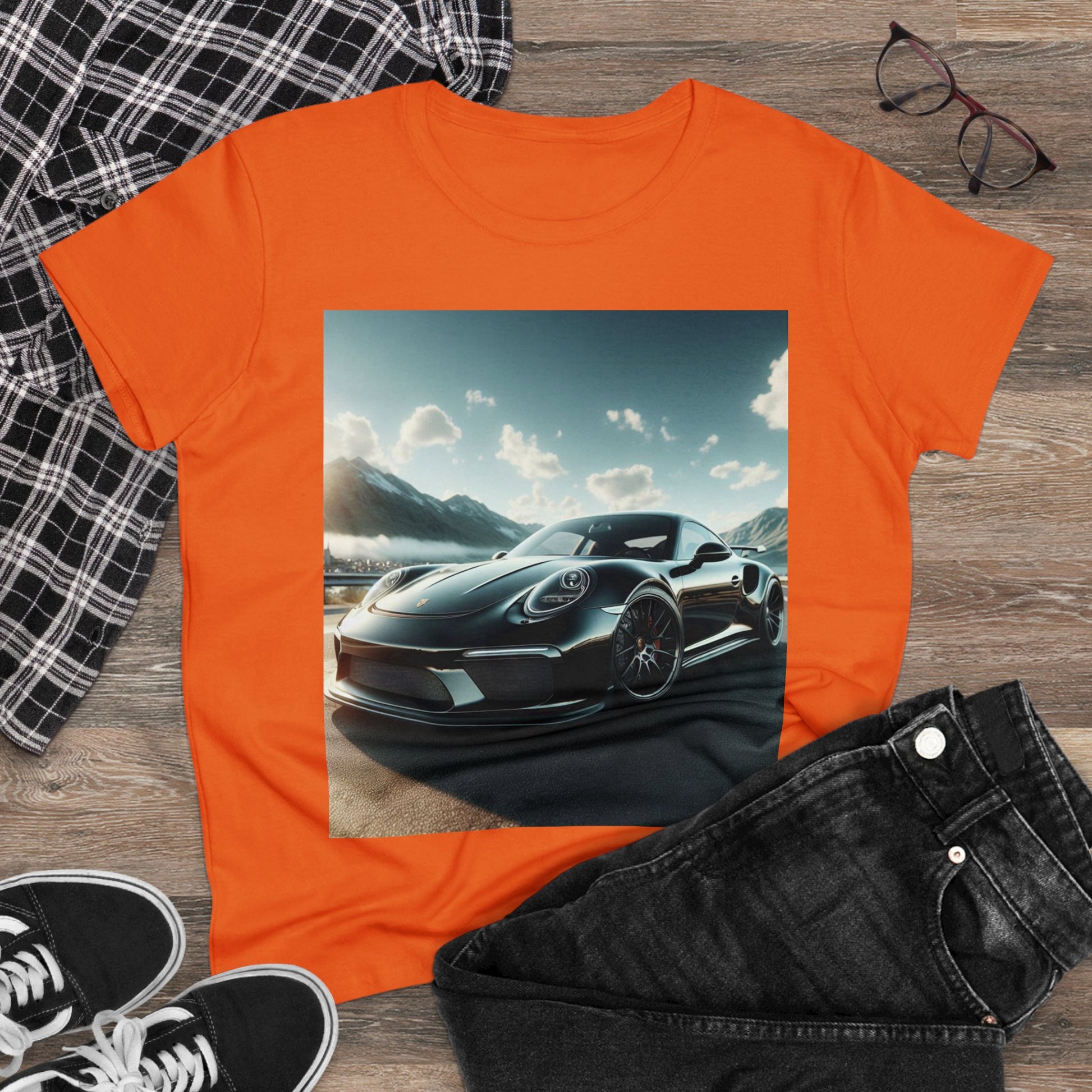Black Porsche T-Shirt T-Shirt Printify