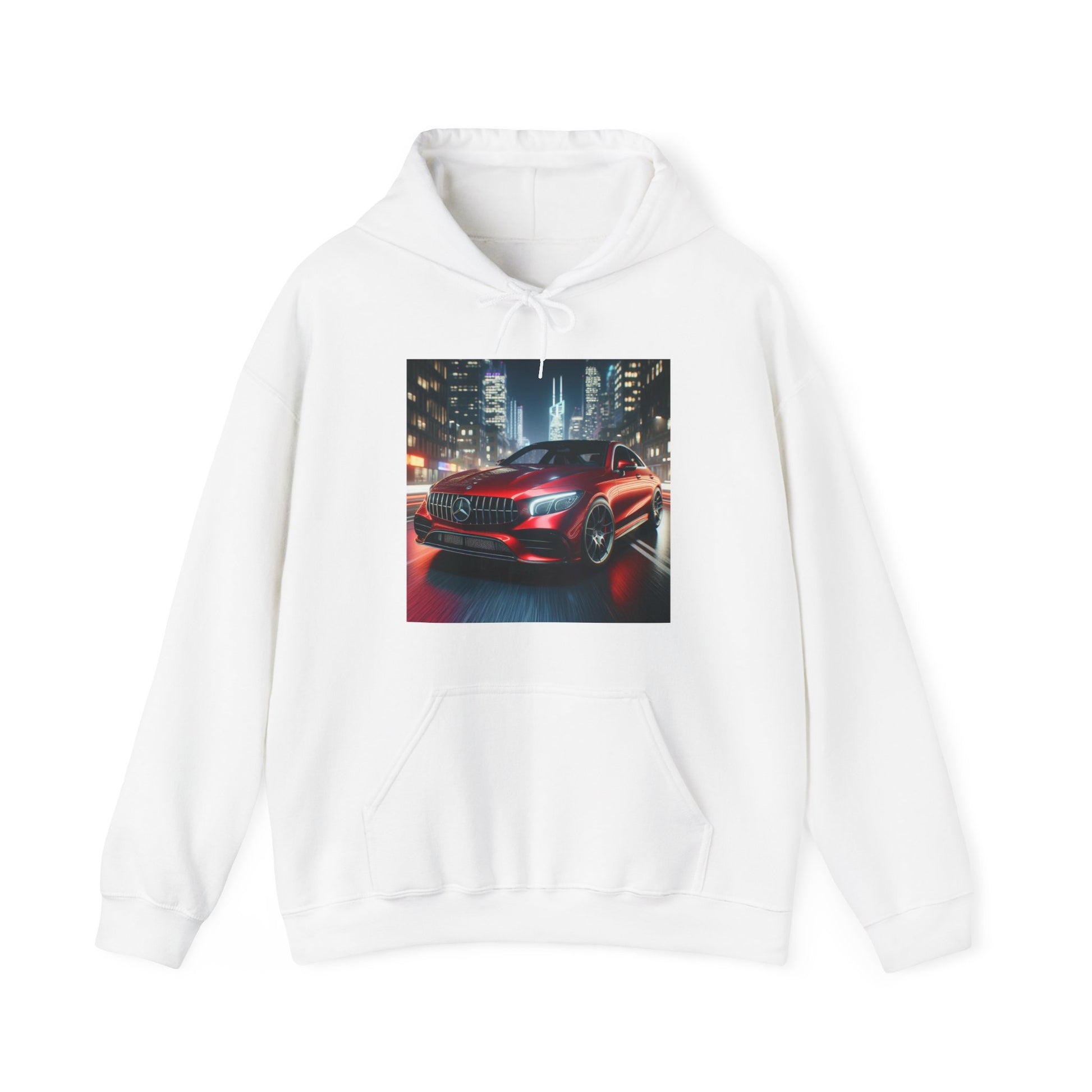 Red Mercedes Hoodie Hoodie Printify White S