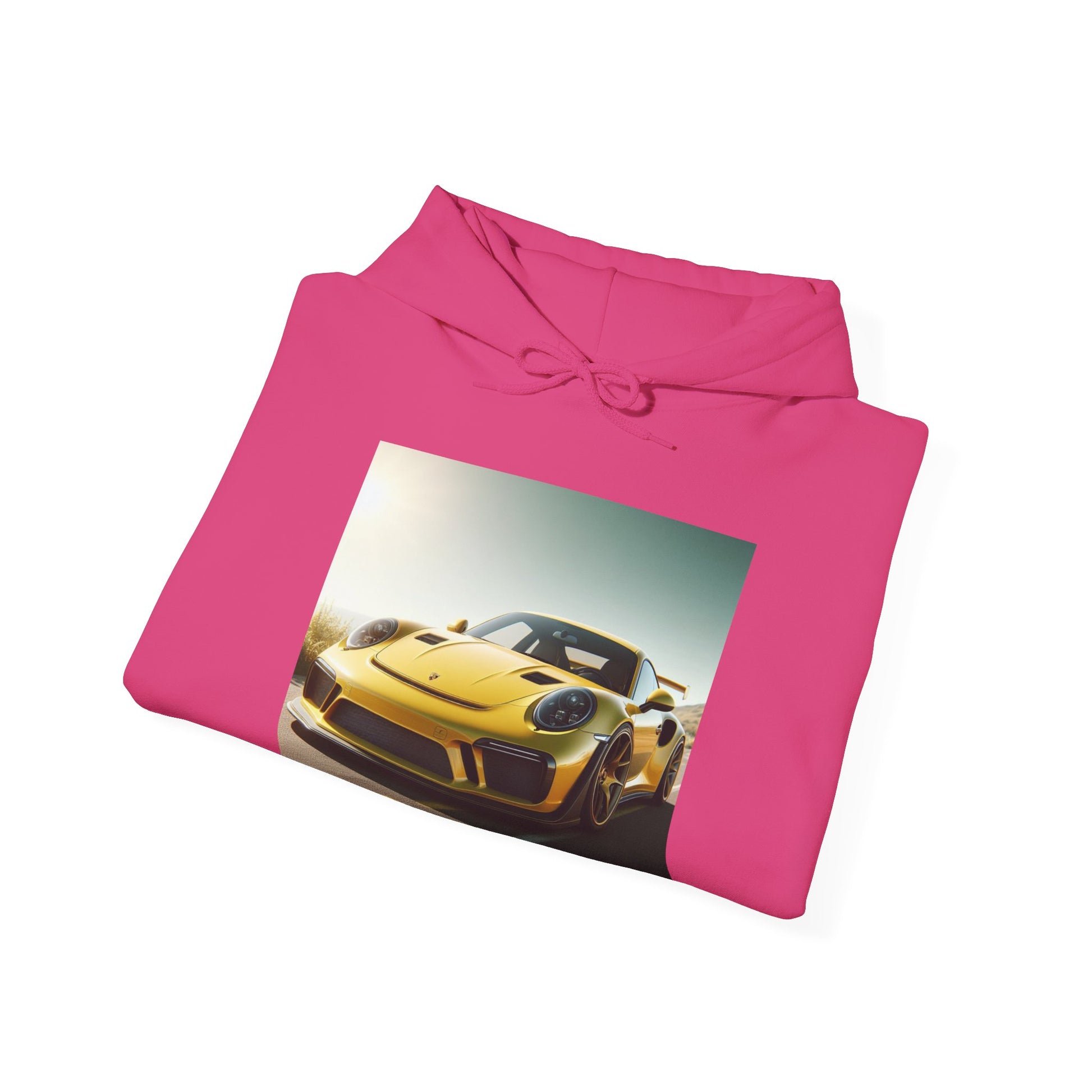 Yellow Porsche Hoodie Hoodie Printify