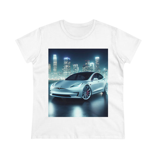 White Tesla T-Shirt T-Shirt Printify White S