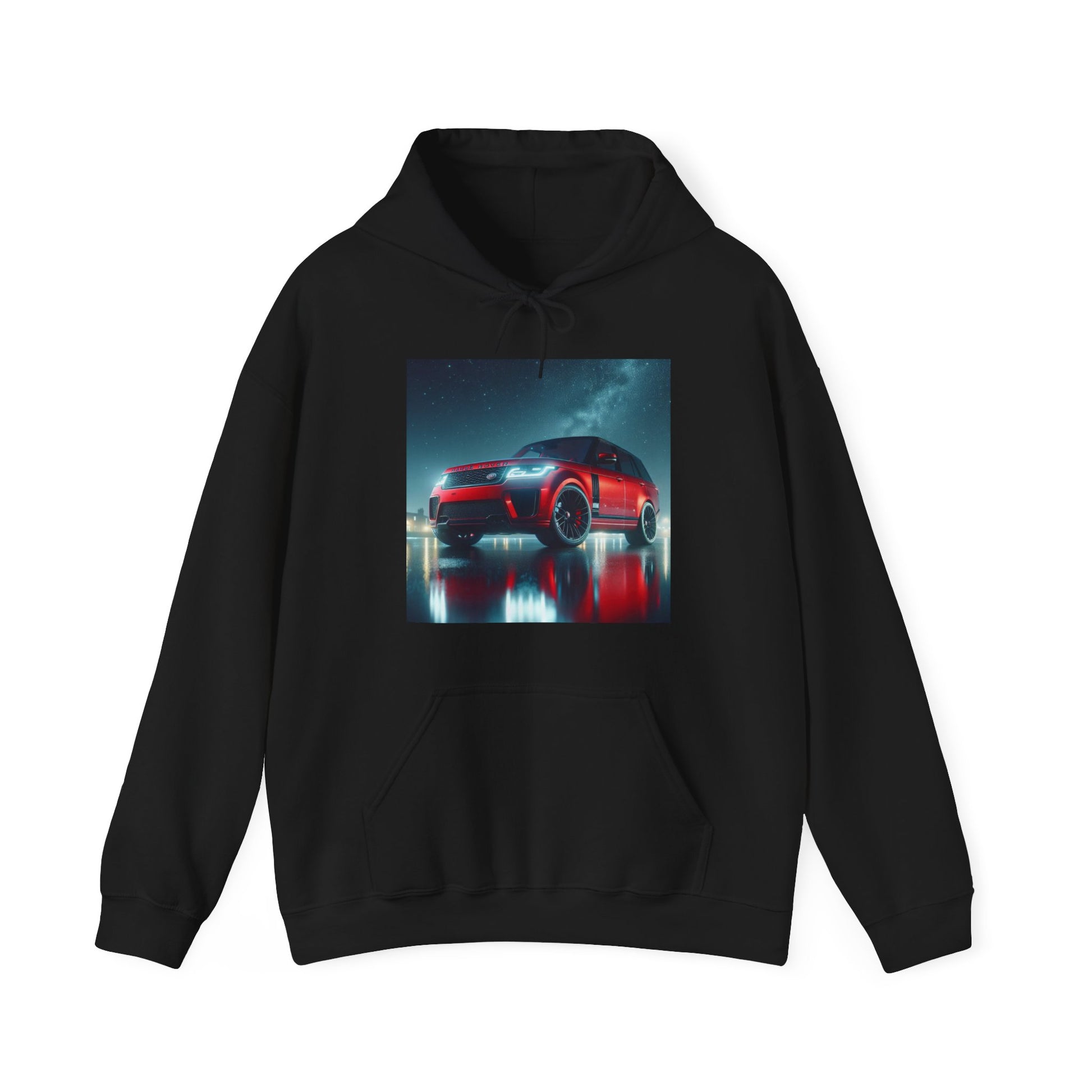 Red Range Rover Hoodie Hoodie Printify Black S