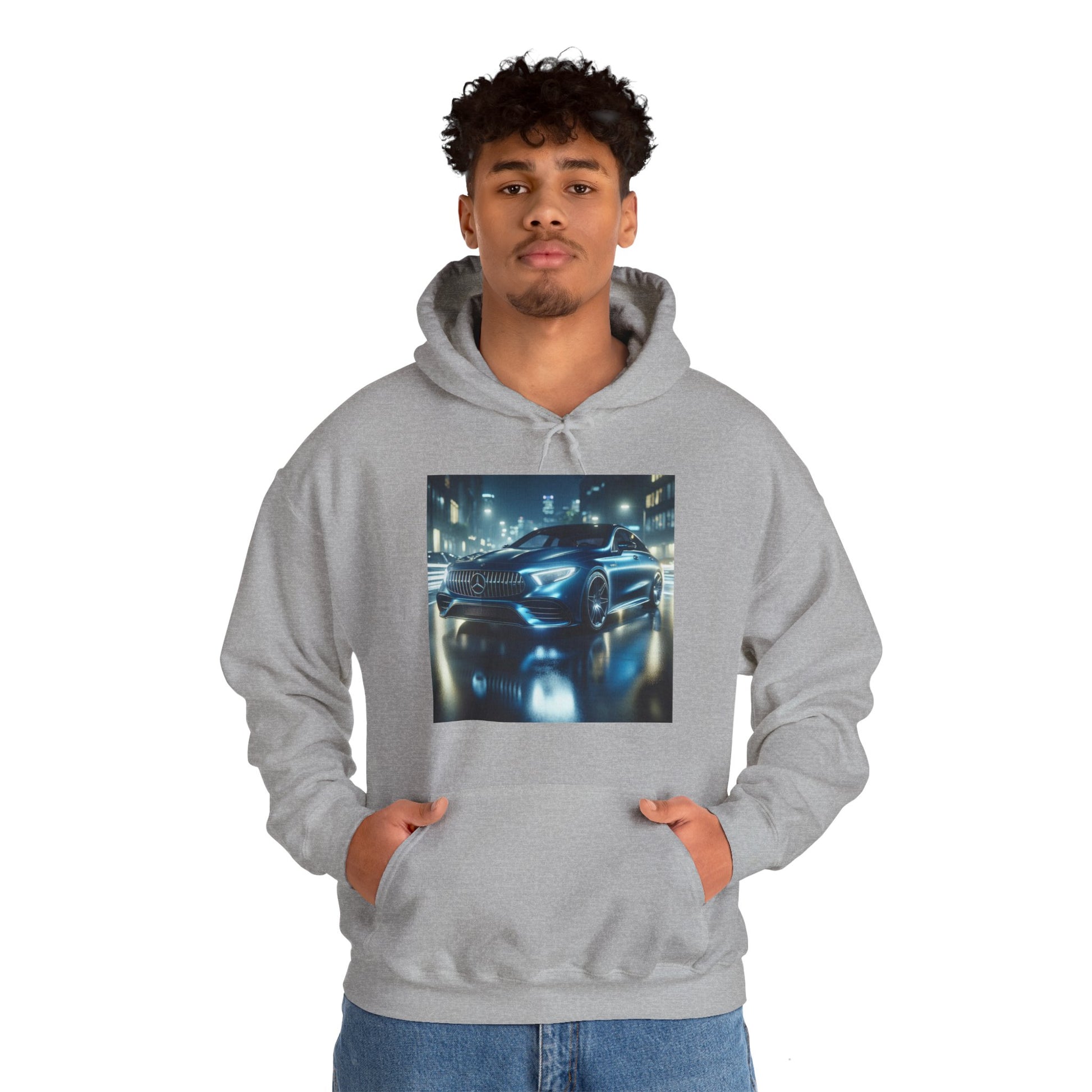 Blue Mercedes Hoodie Hoodie Printify