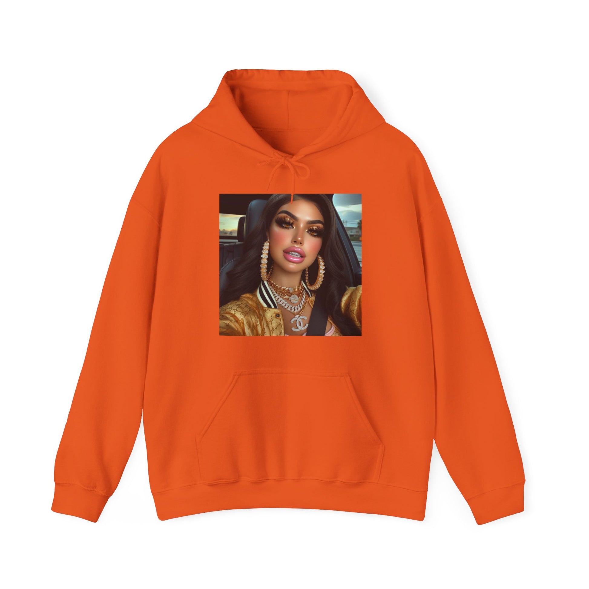 Car Beauty Hoodie Hoodie Printify Orange S