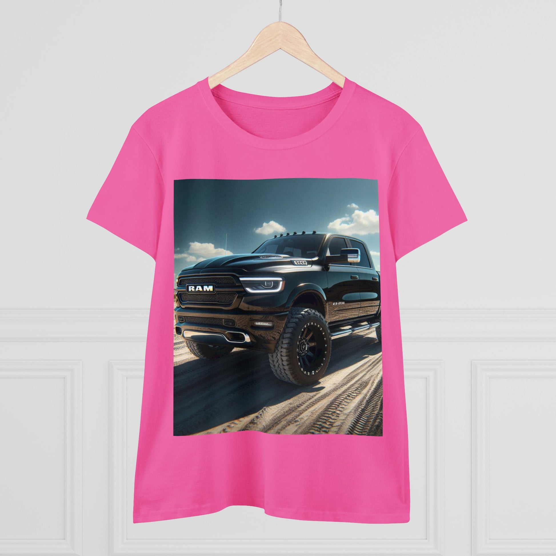 Black Dodge Ram T-Shirt T-Shirt Printify
