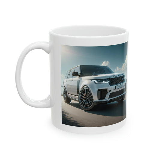 White Range Rover Mug Mug Printify 11oz