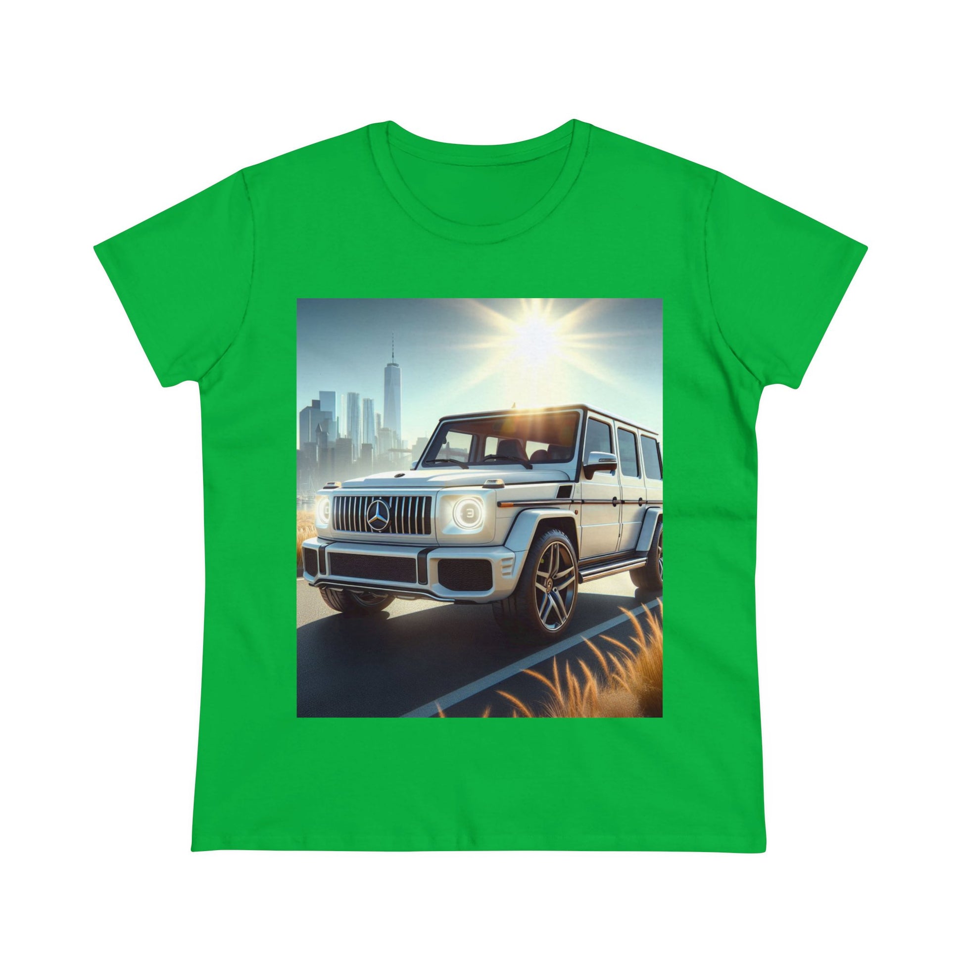 White G-Wagon T-Shirt T-Shirt Printify Irish Green S