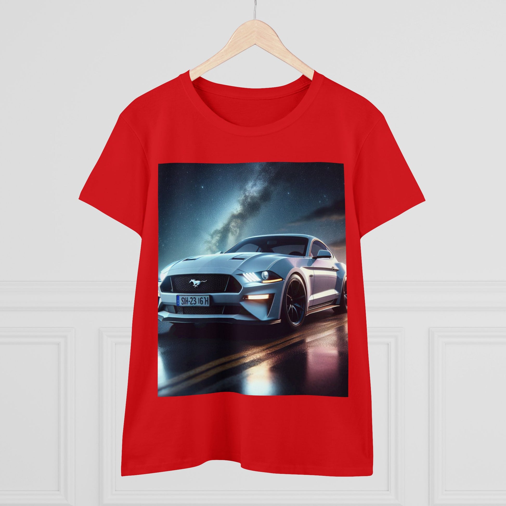 White Mustang T-Shirt T-Shirt Printify