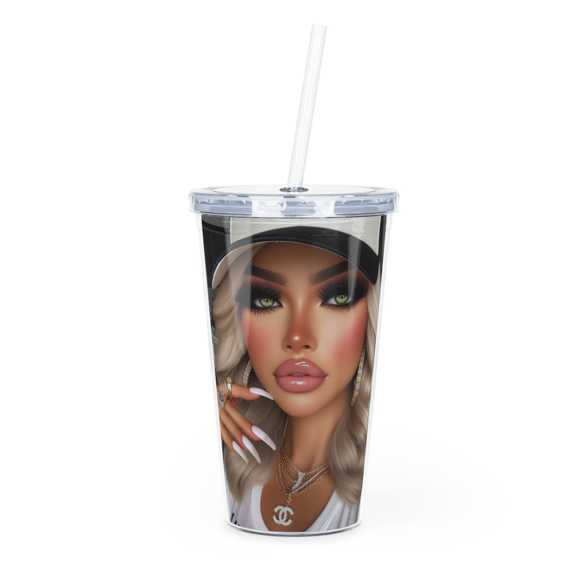 Big Money Tumbler with Straw Mug Printify 20oz Transparent