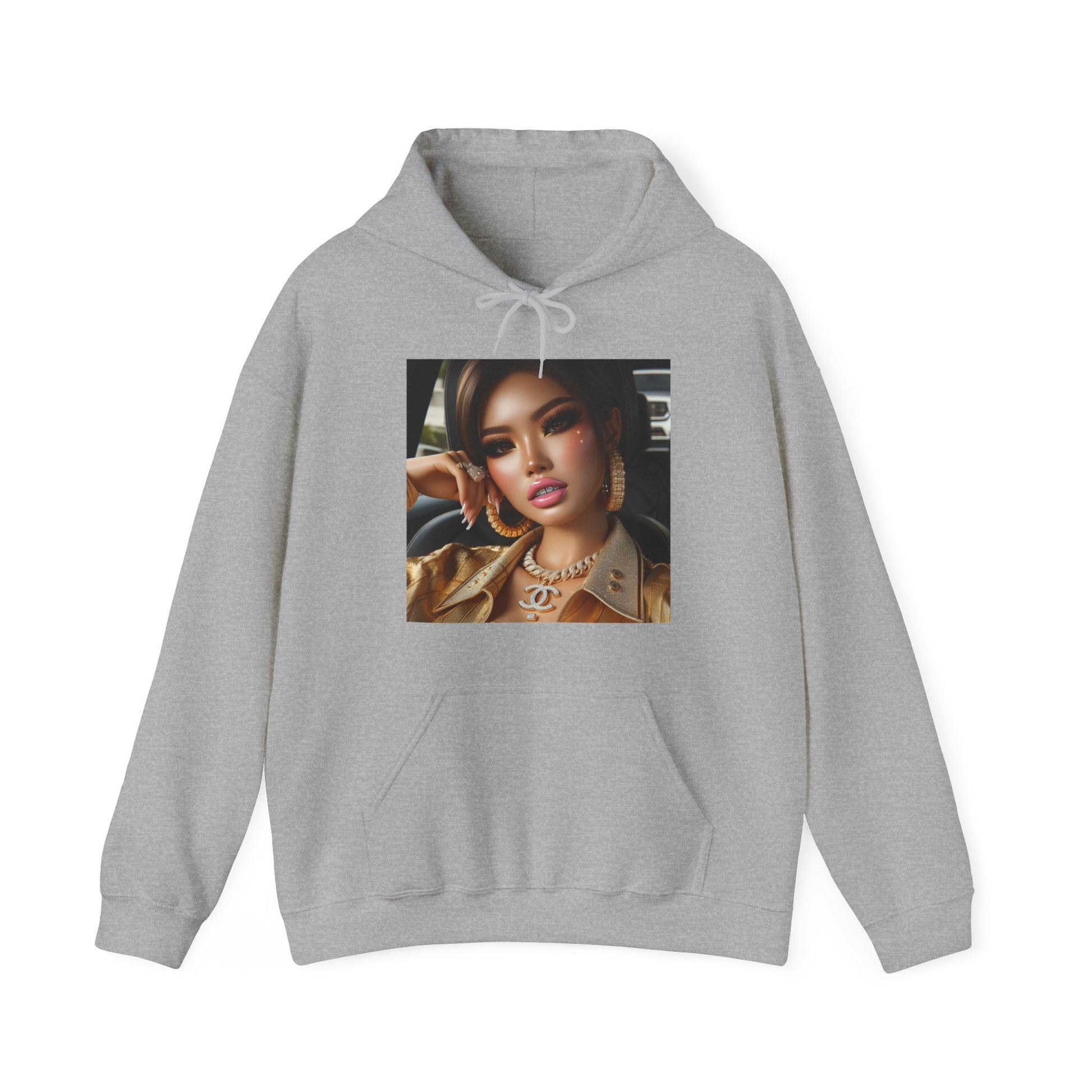 Car Beauty Hoodie Hoodie Printify Sport Grey S