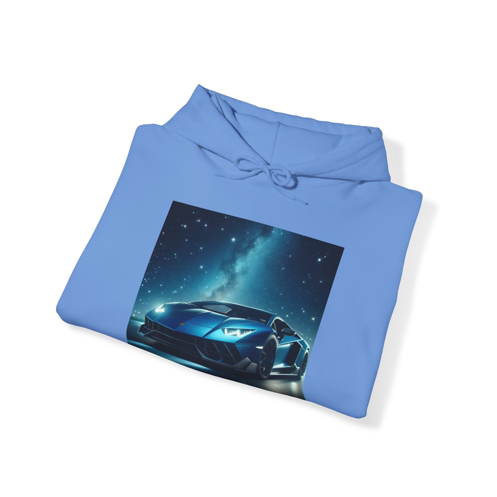 Blue Lamborghini Hoodie Hoodie Printify
