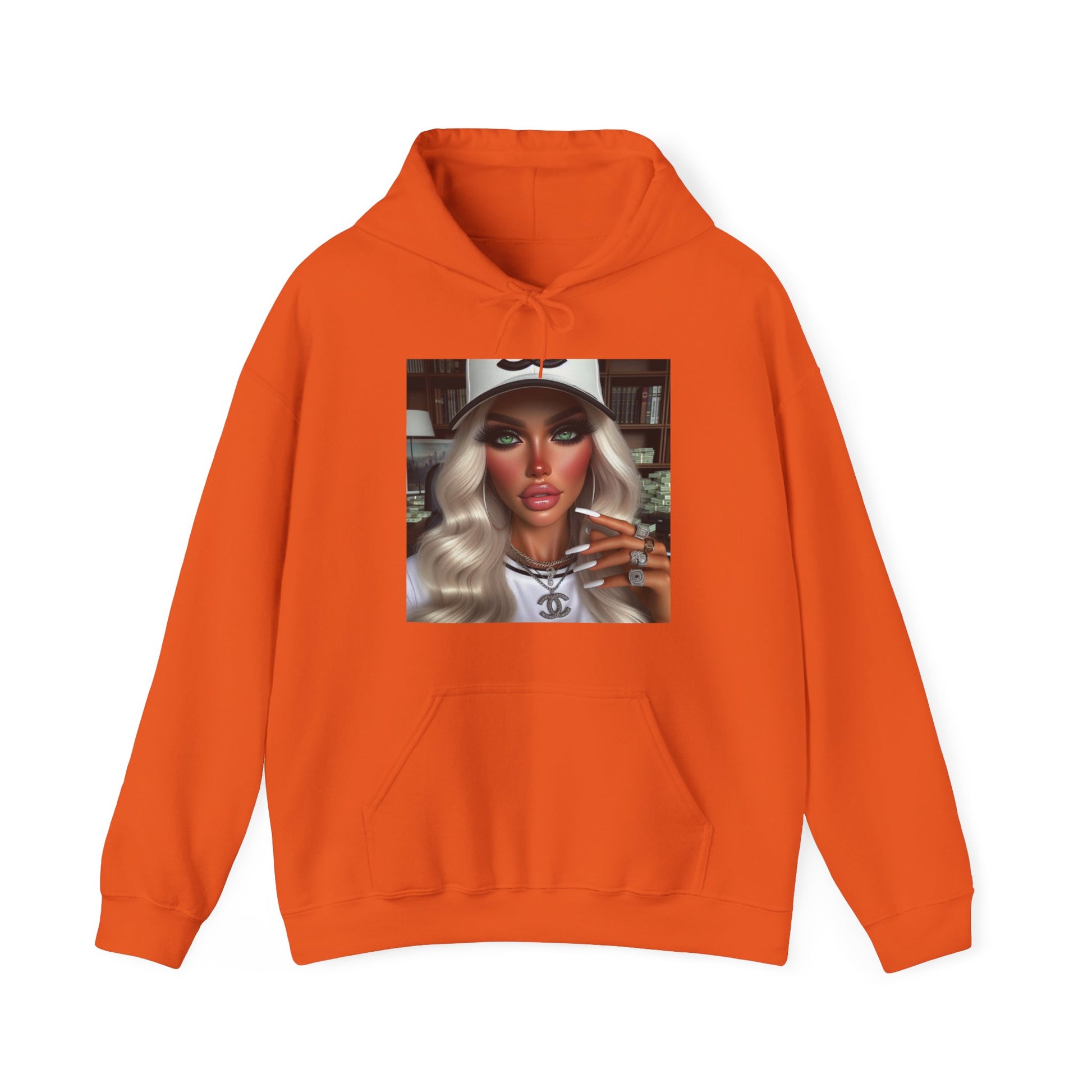 Big Money Hoodie Hoodie Printify Orange S