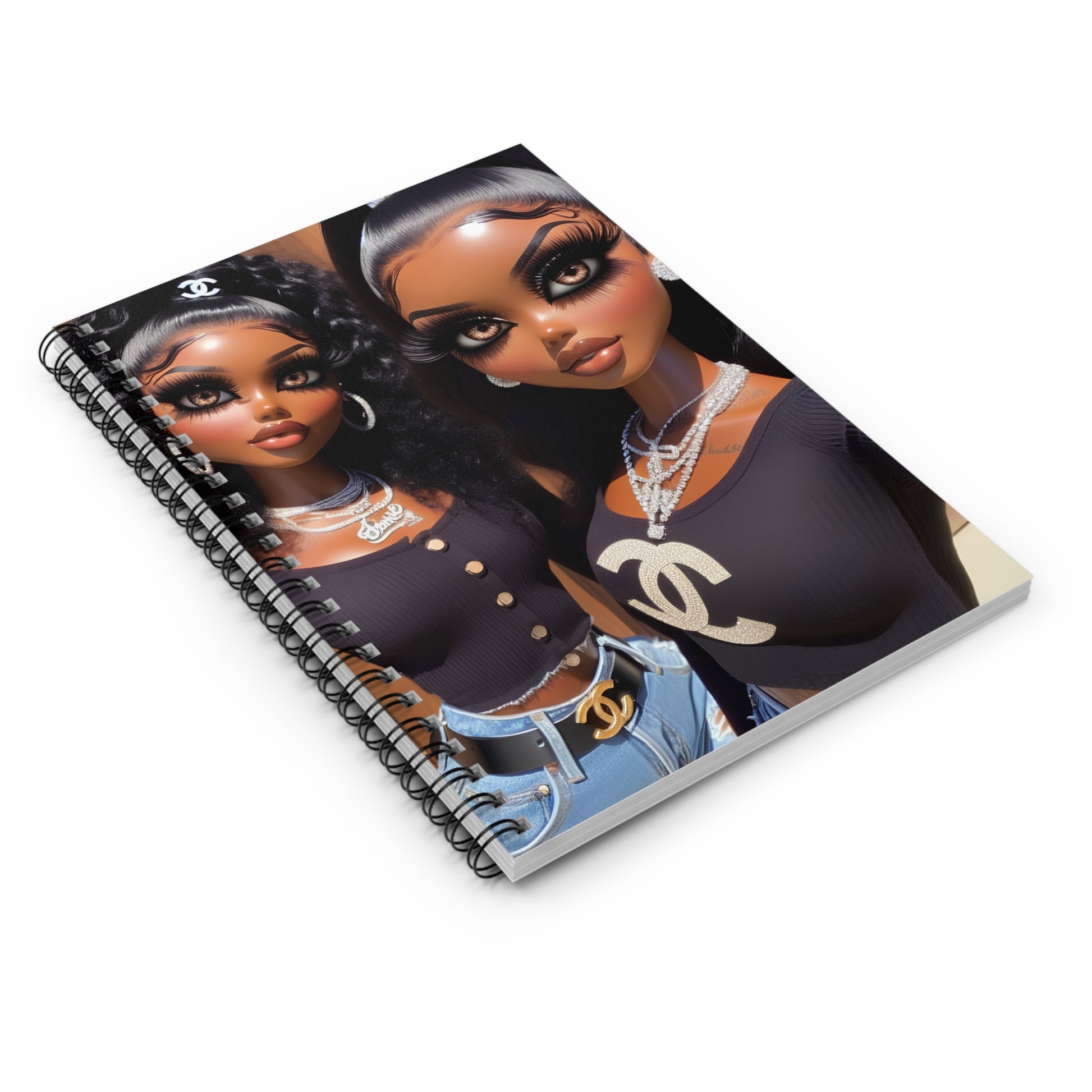 Outside Baddies Spiral Notebook Paper products Printify