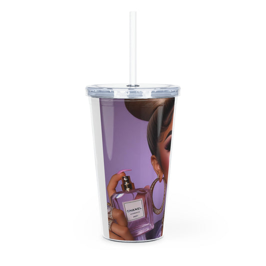 Chanel Please Tumbler with Straw Mug Printify