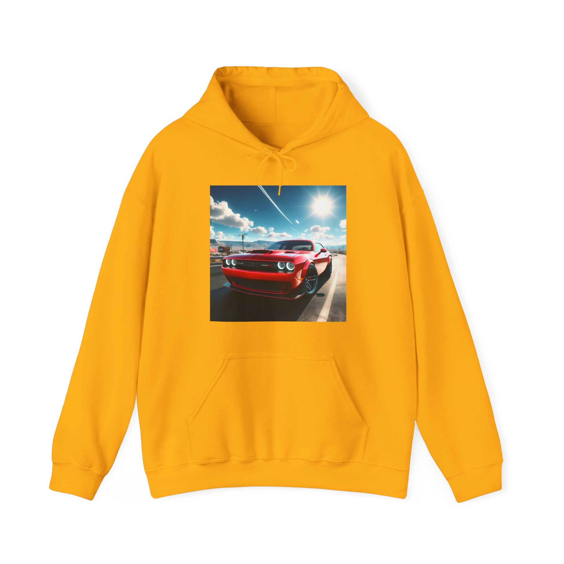 Red Challenger Hoodie Hoodie Printify Gold S