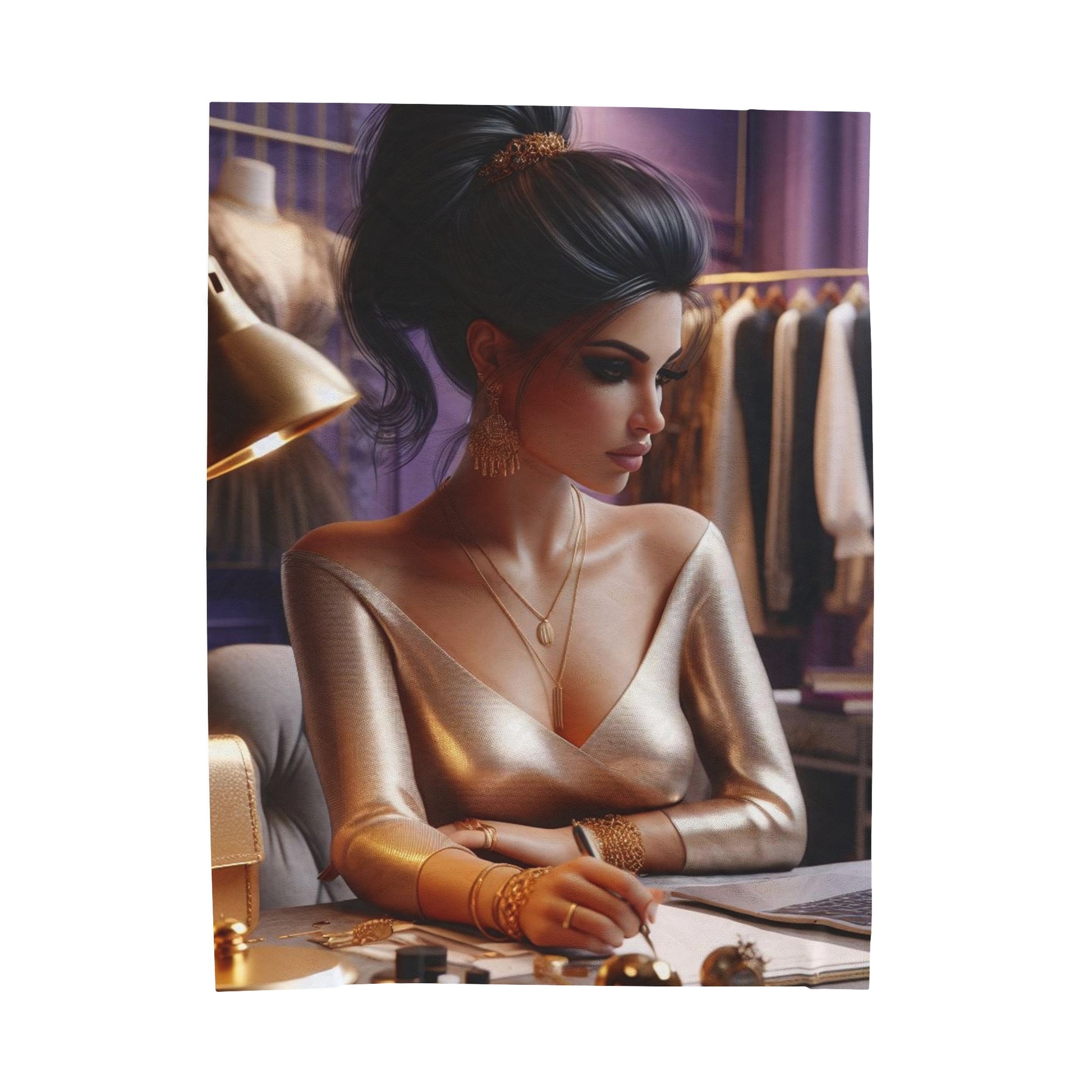 Fashion and Beauty Plush Blanket All Over Prints Printify 60" × 80"