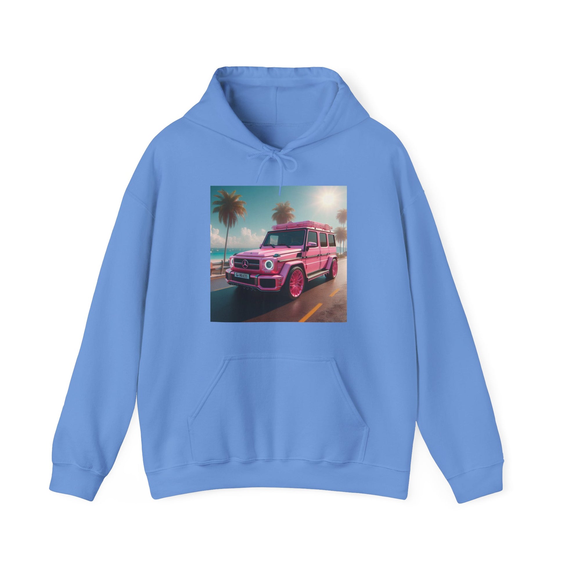 Pink G-Wagon Hoodie Hoodie Printify Carolina Blue S
