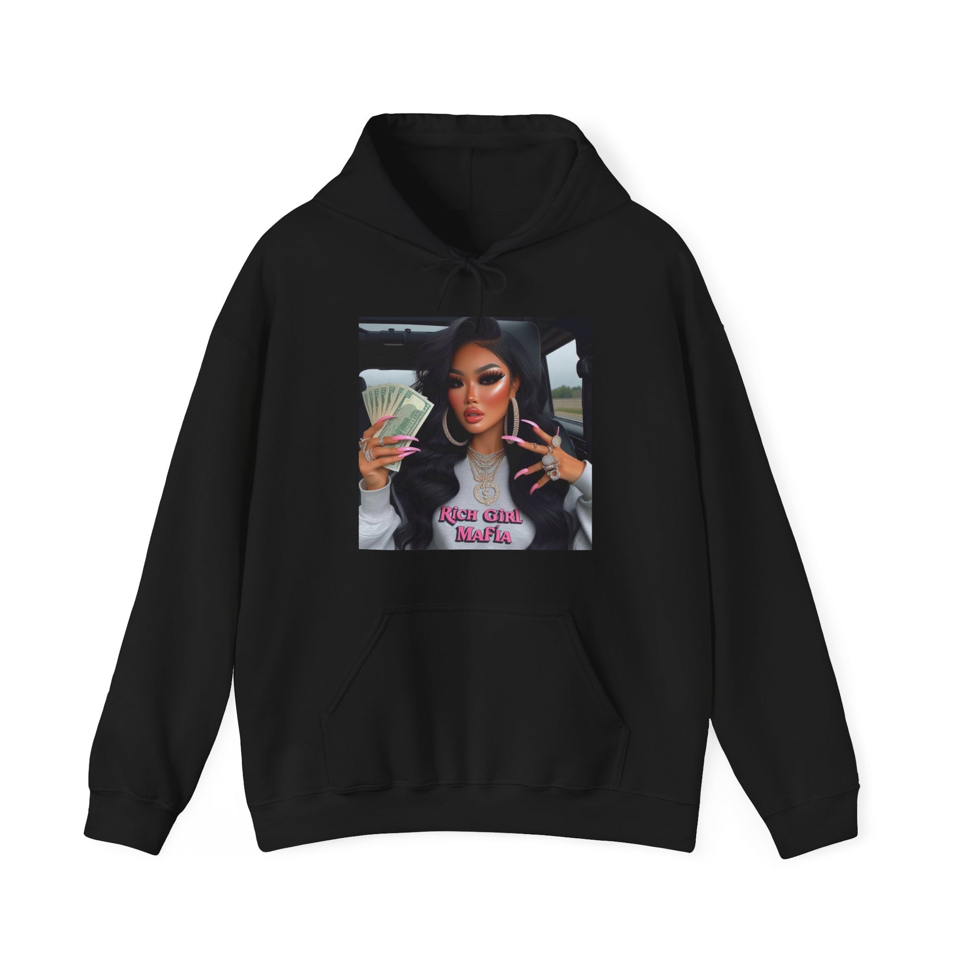 Rich Girl Mafia Hoodie Hoodie Printify Black S