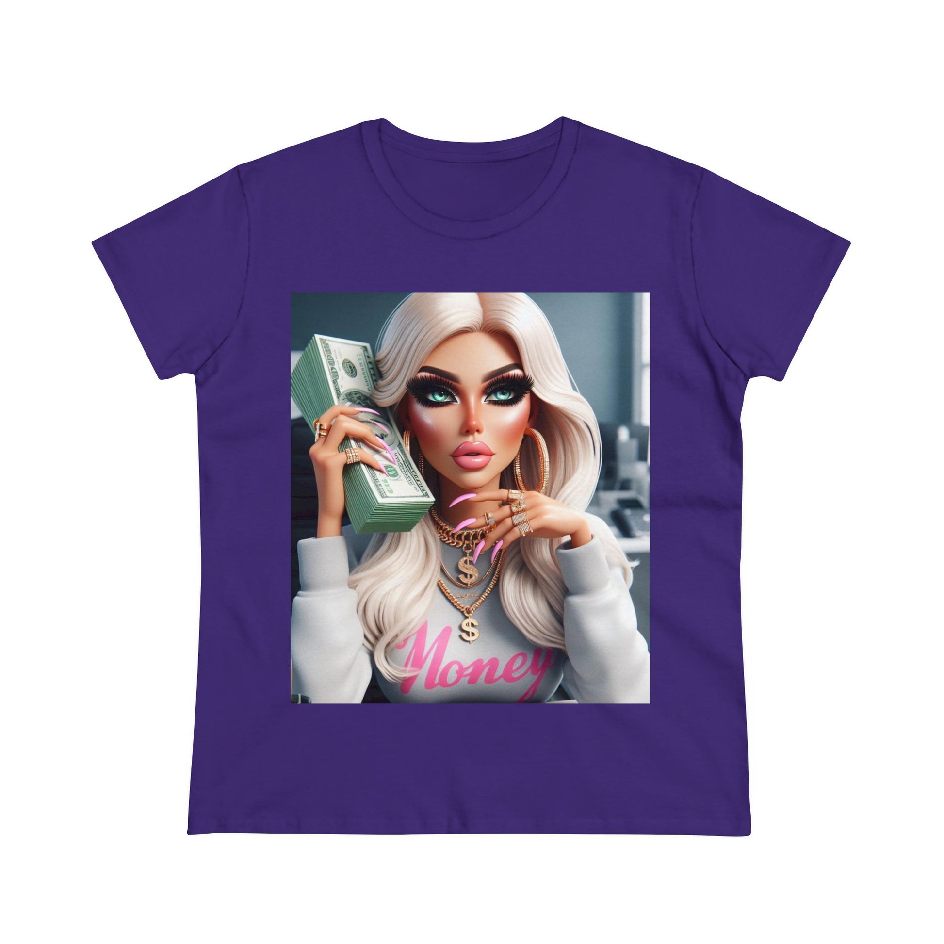 Money T-Shirt T-Shirt Printify Purple S
