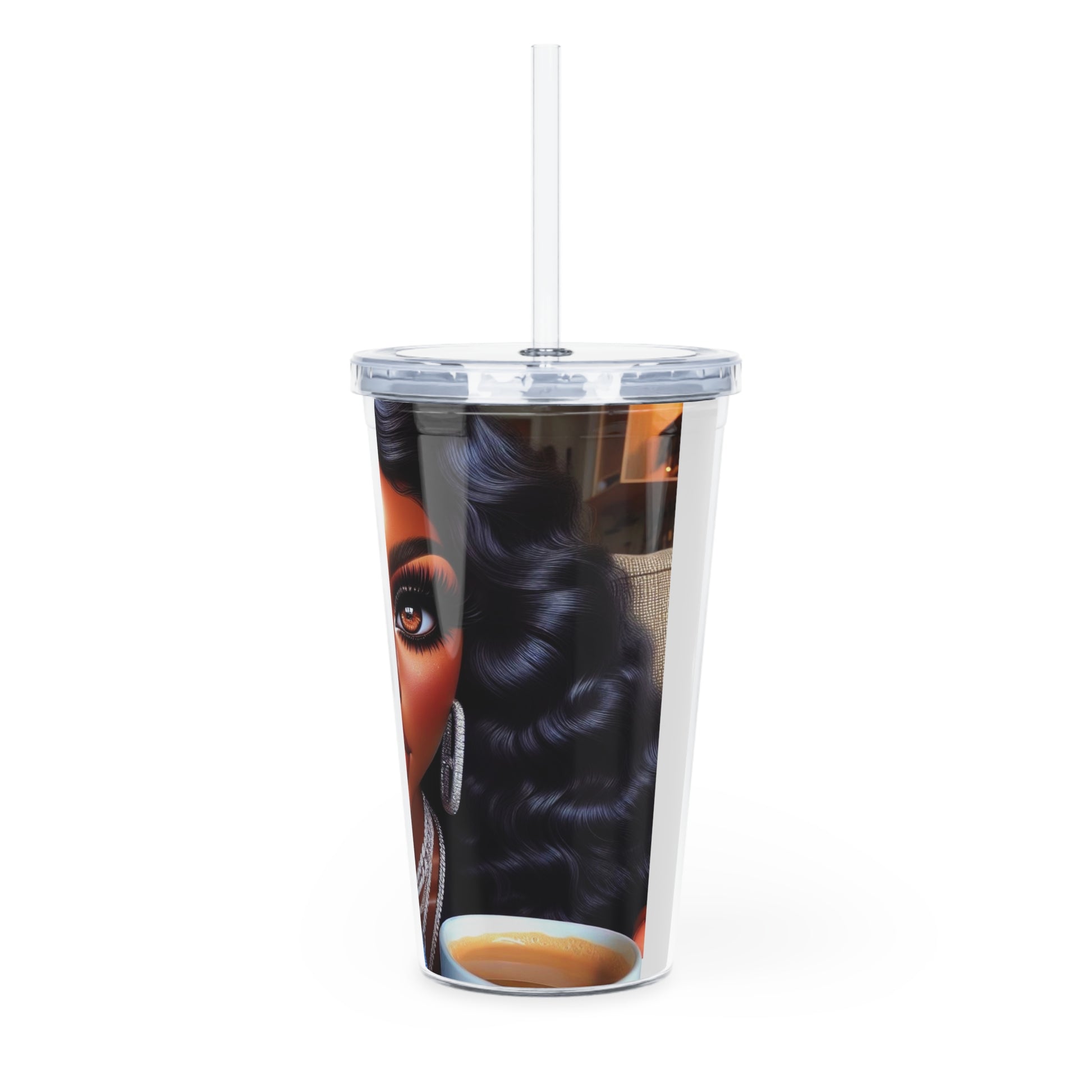Coffee Break Tumbler with Straw Mug Printify