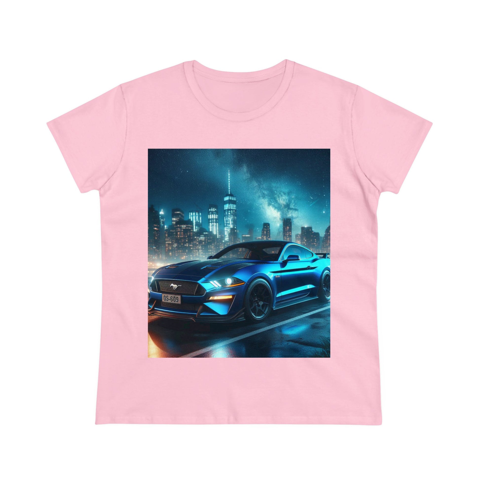 Blue Mustang T-Shirt T-Shirt Printify Light Pink S