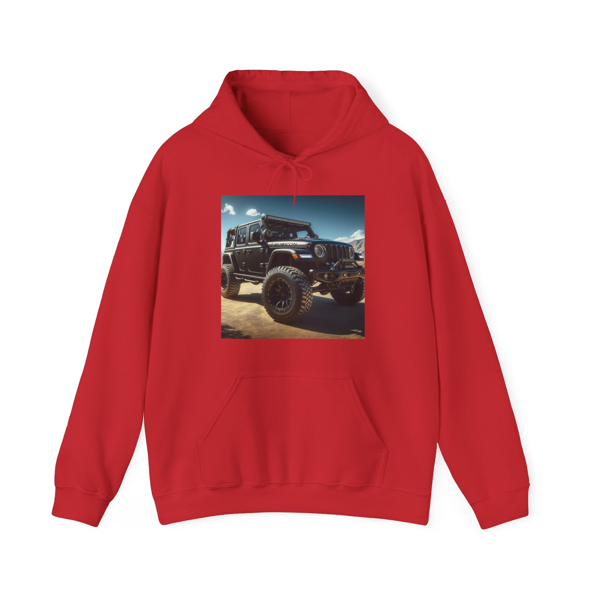 Black Rubicon Hoodie Hoodie Printify Red S