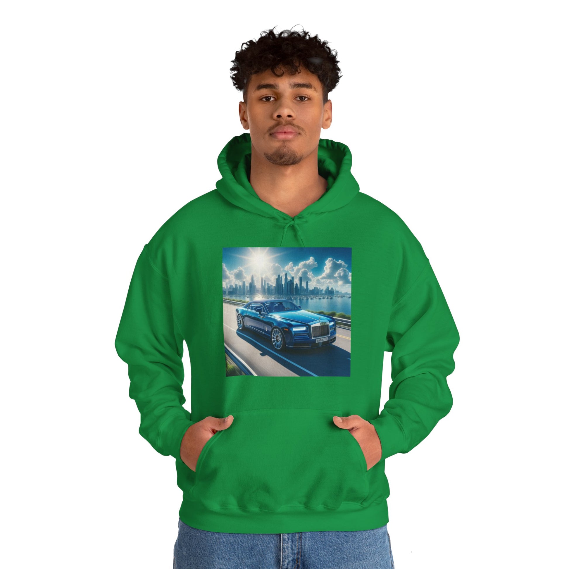 Blue Rolls Royce Hoodie Hoodie Printify