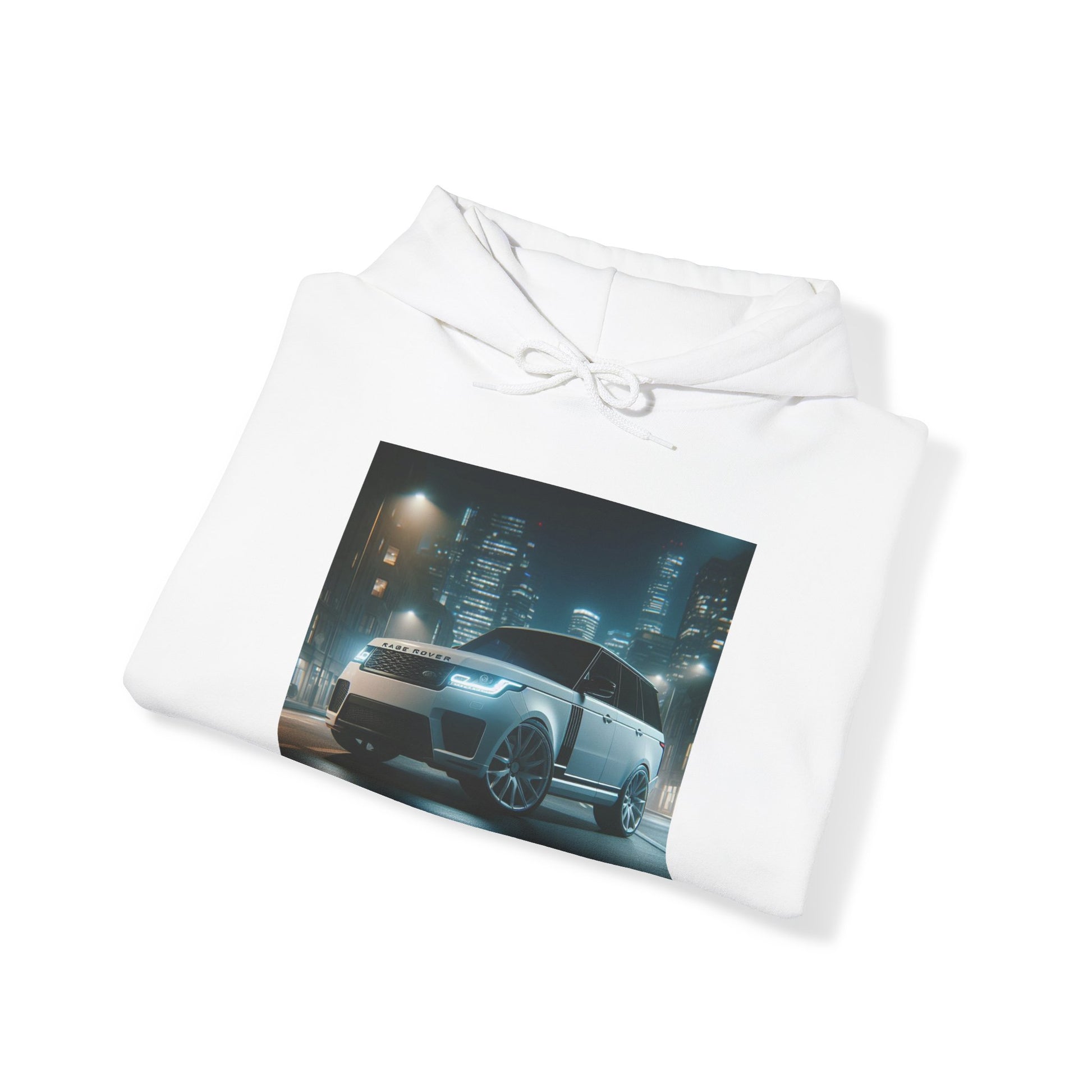 White Range Rover Hoodie Hoodie Printify