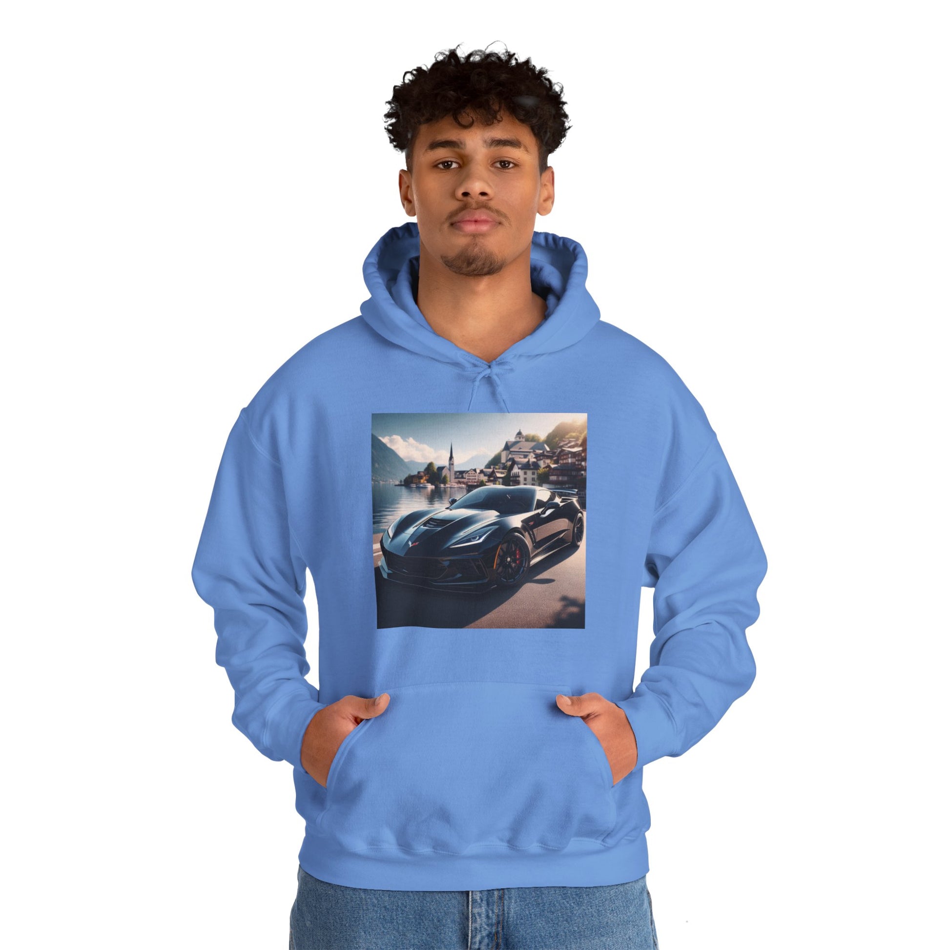 Black Corvette Hoodie Hoodie Printify