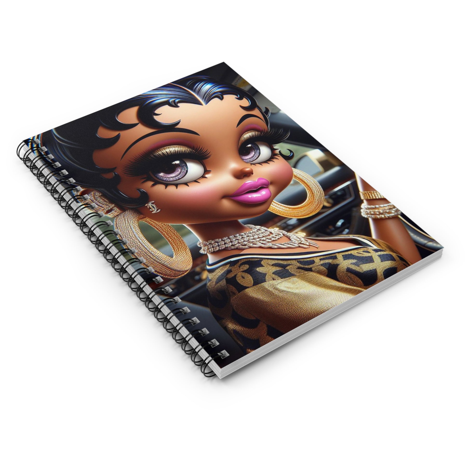 Betty Beauty Spiral Notebook Paper products Printify