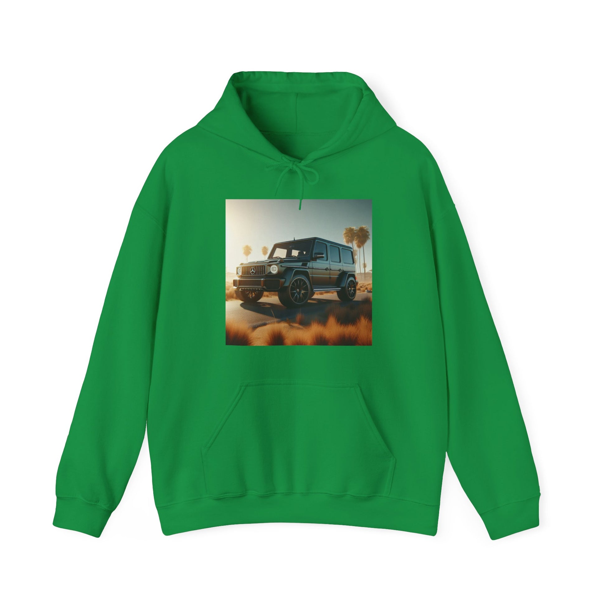 Black G-Wagon Hoodie Hoodie Printify Irish Green S