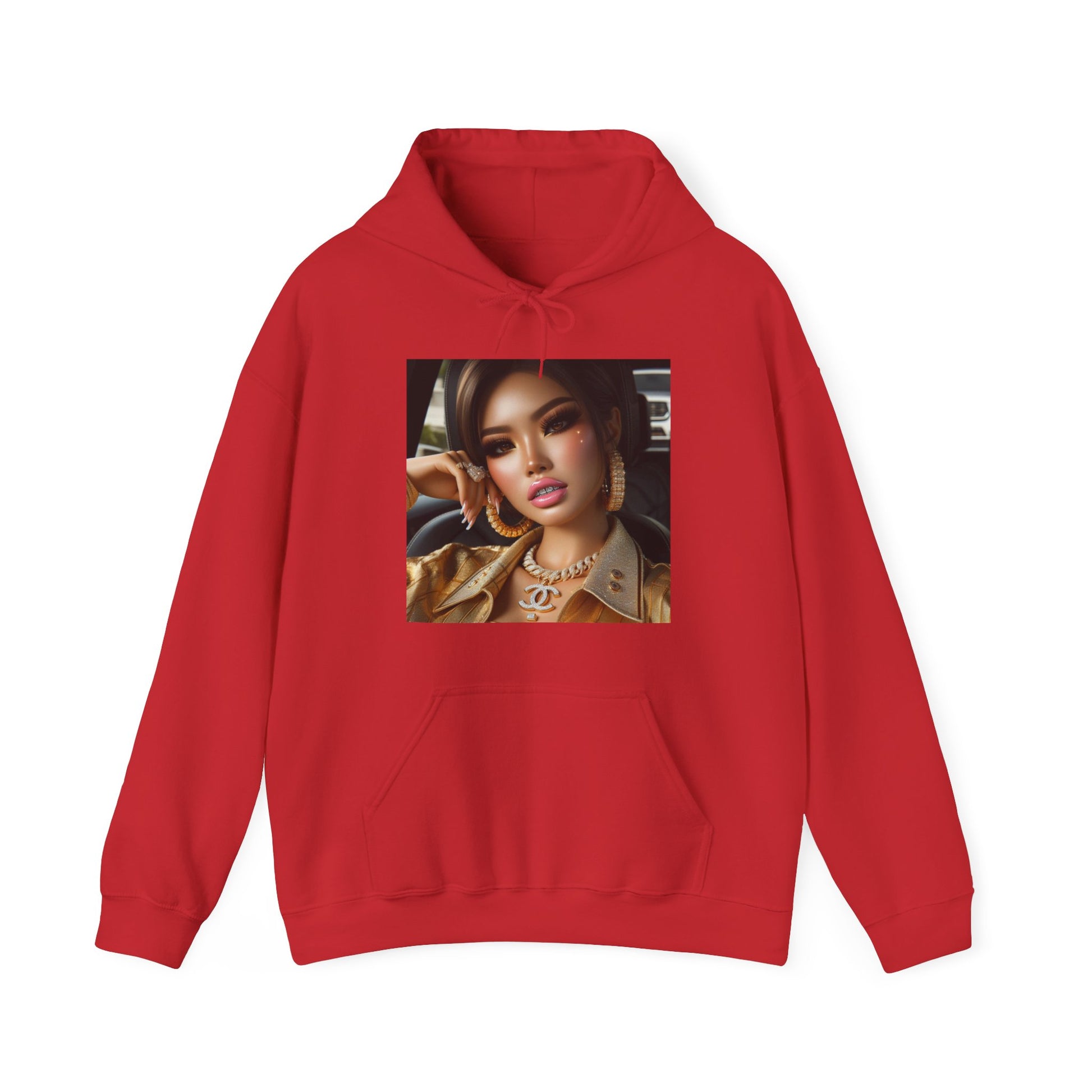 Car Beauty Hoodie Hoodie Printify Red S