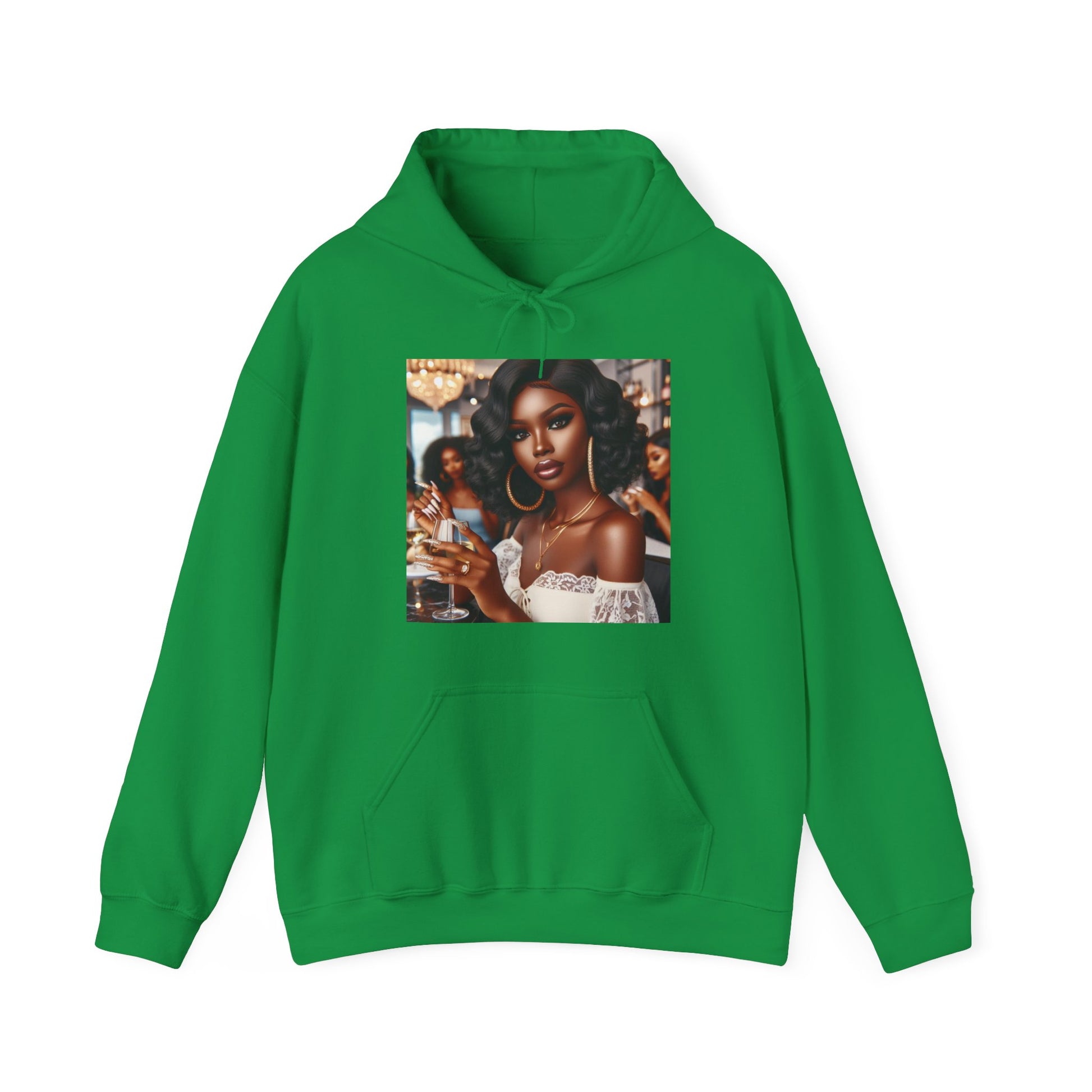 Wine Down Hoodie Hoodie Printify Irish Green S
