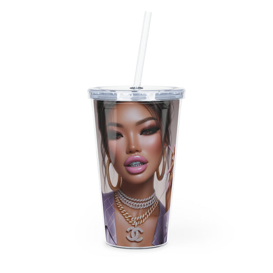 Gloss Up Tumbler with Straw Mug Printify 20oz Transparent